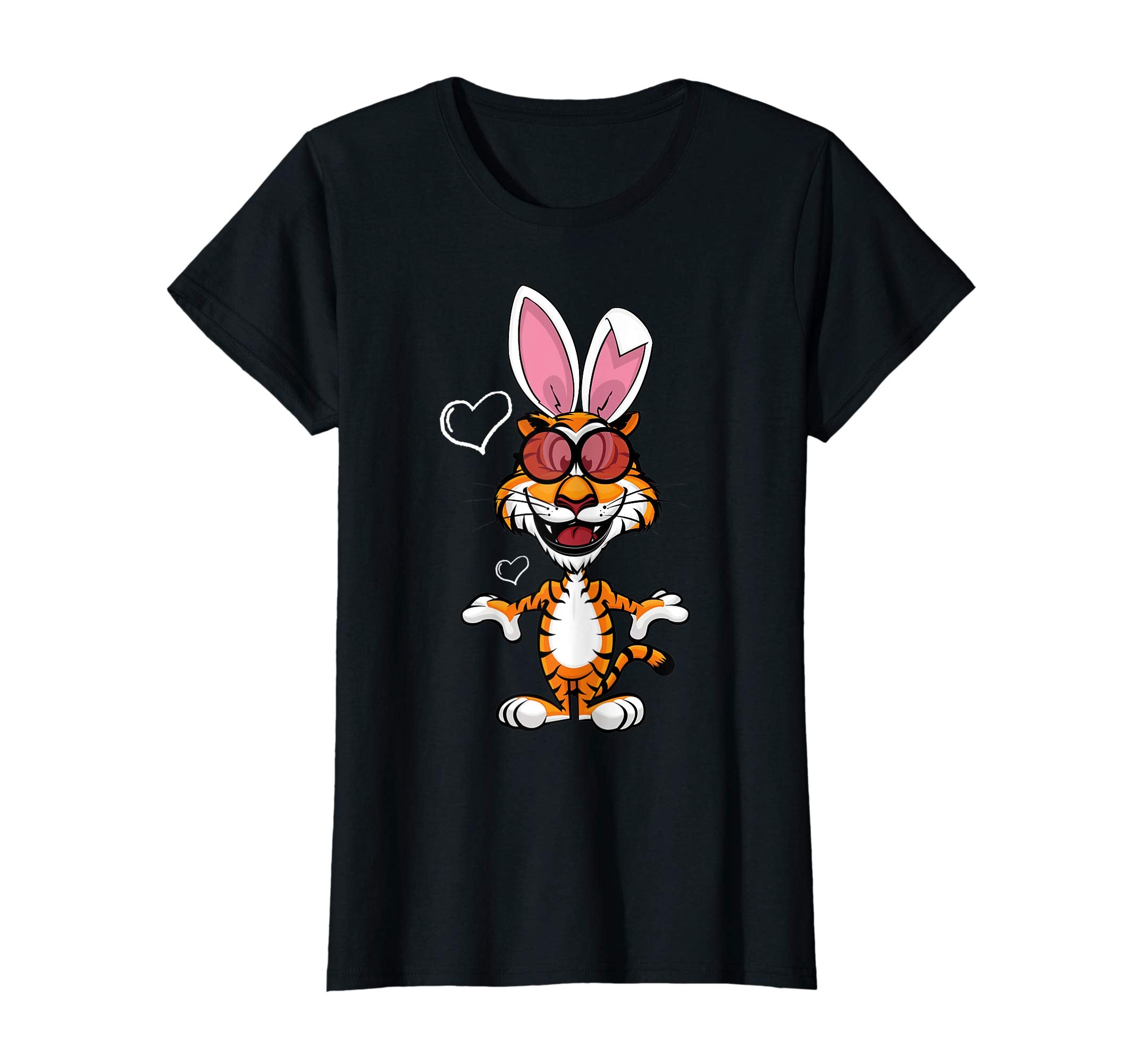Tiger Dog Cool Sunglass Bunny Hat Happy Easter Day Shirt