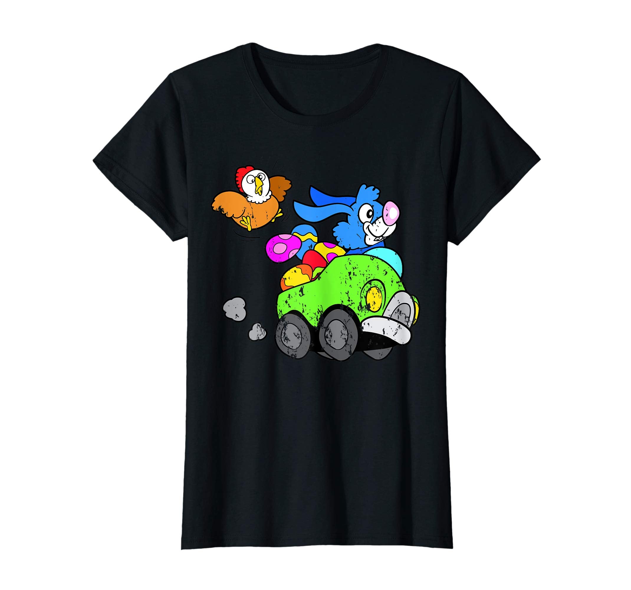 Retro Vintage Grunge Funny Cute Easter Bunny Egg Fun T-Shirt