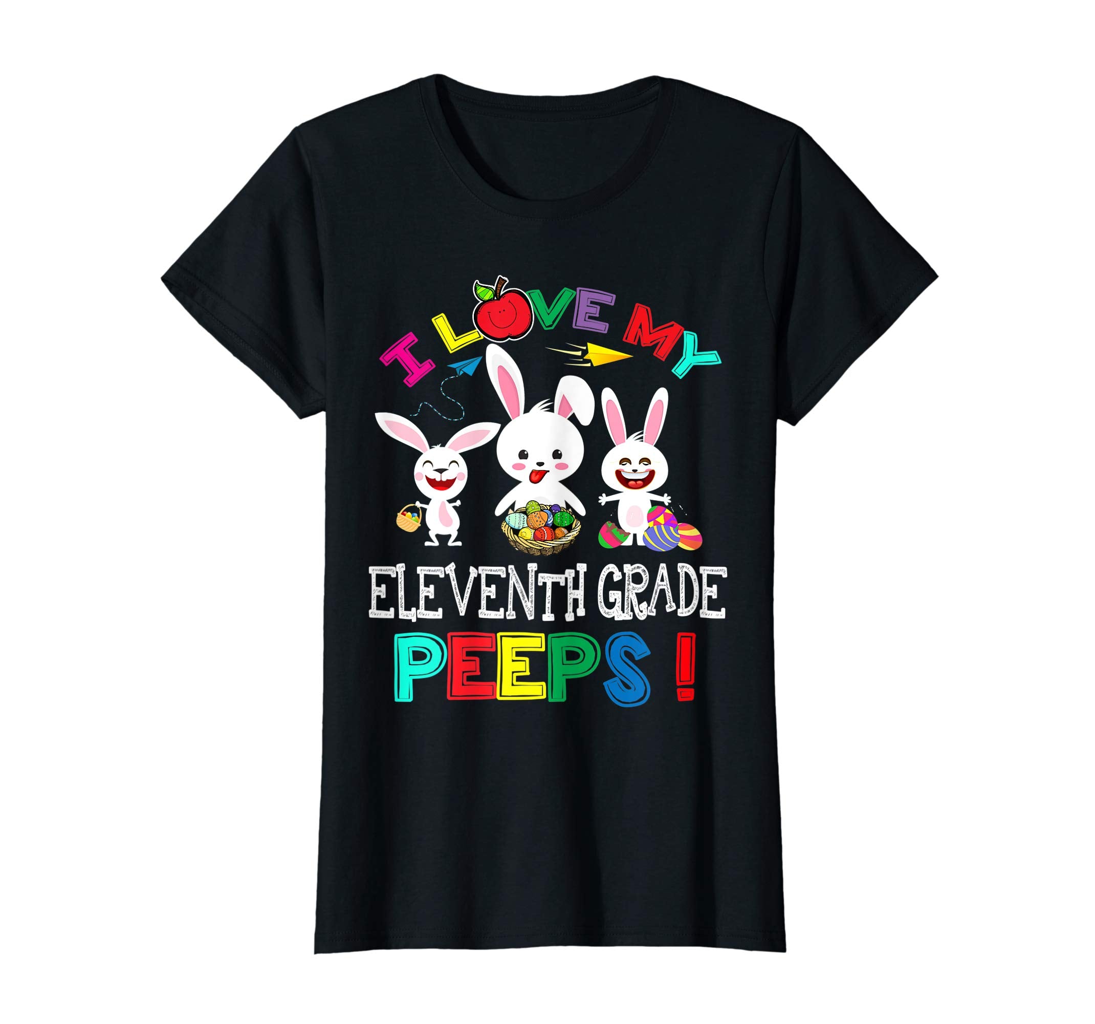 I Love My Eleventh Grade Peeps Bunnies Easter Teacher Shirt