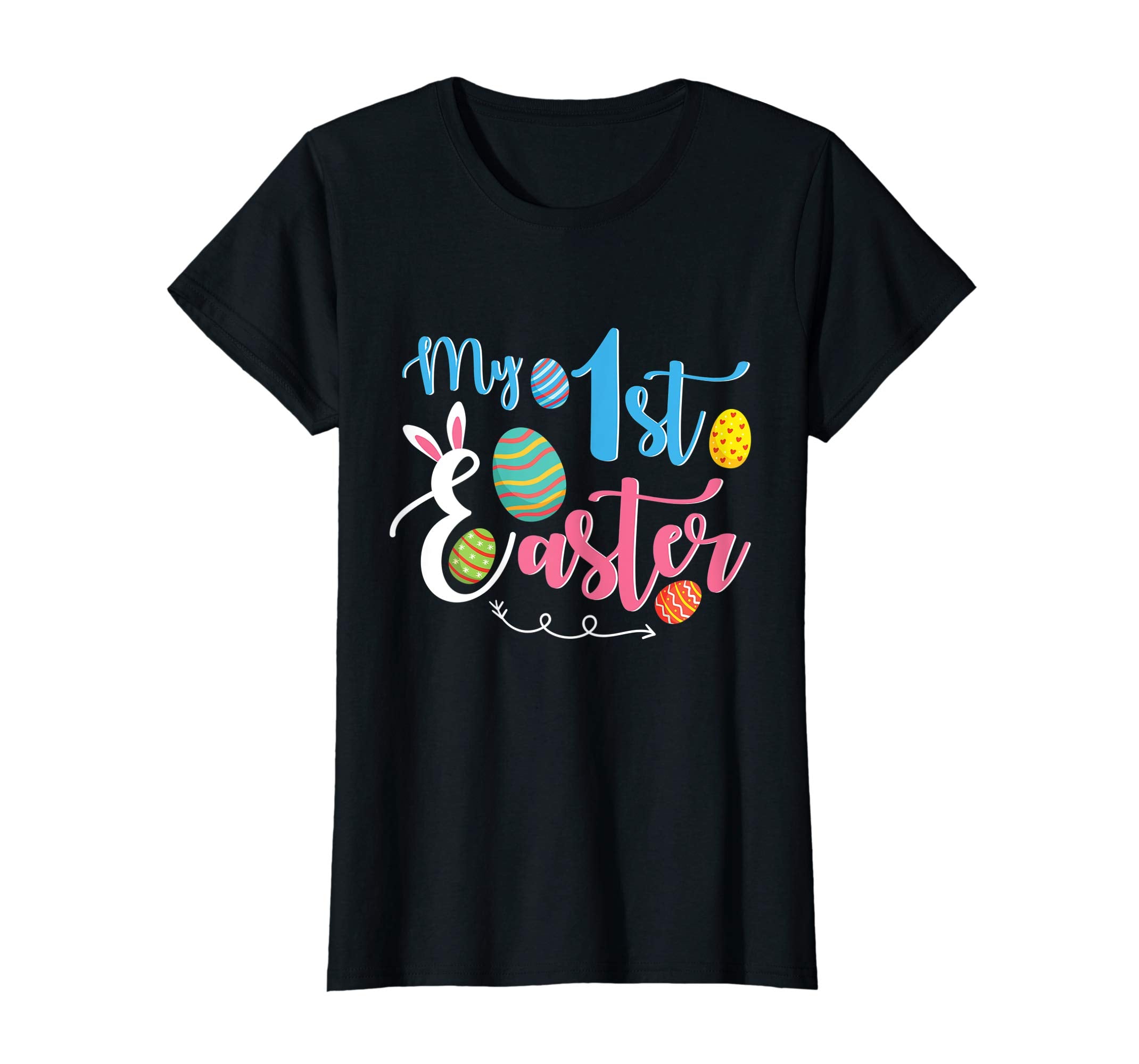 Bunny Rabbit Face &amp; Easter Egg My 1st Easter Happy Day Shirt