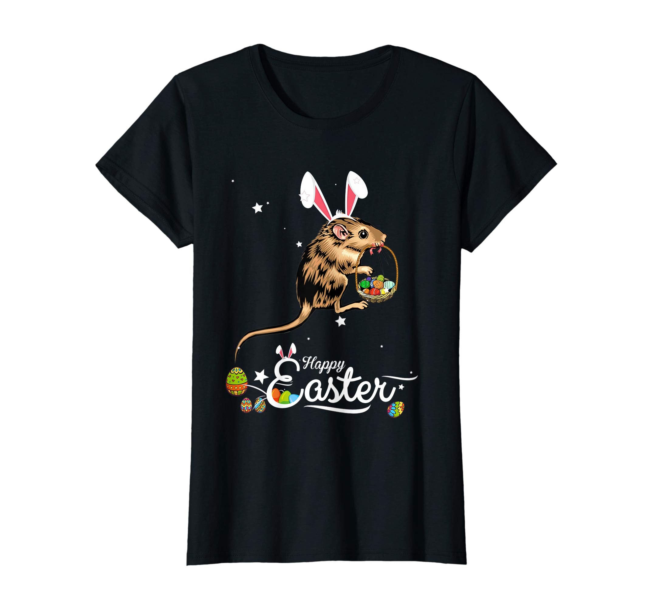 Cute Easter Mouse with Bunny Ears and Eggs T Shirt
