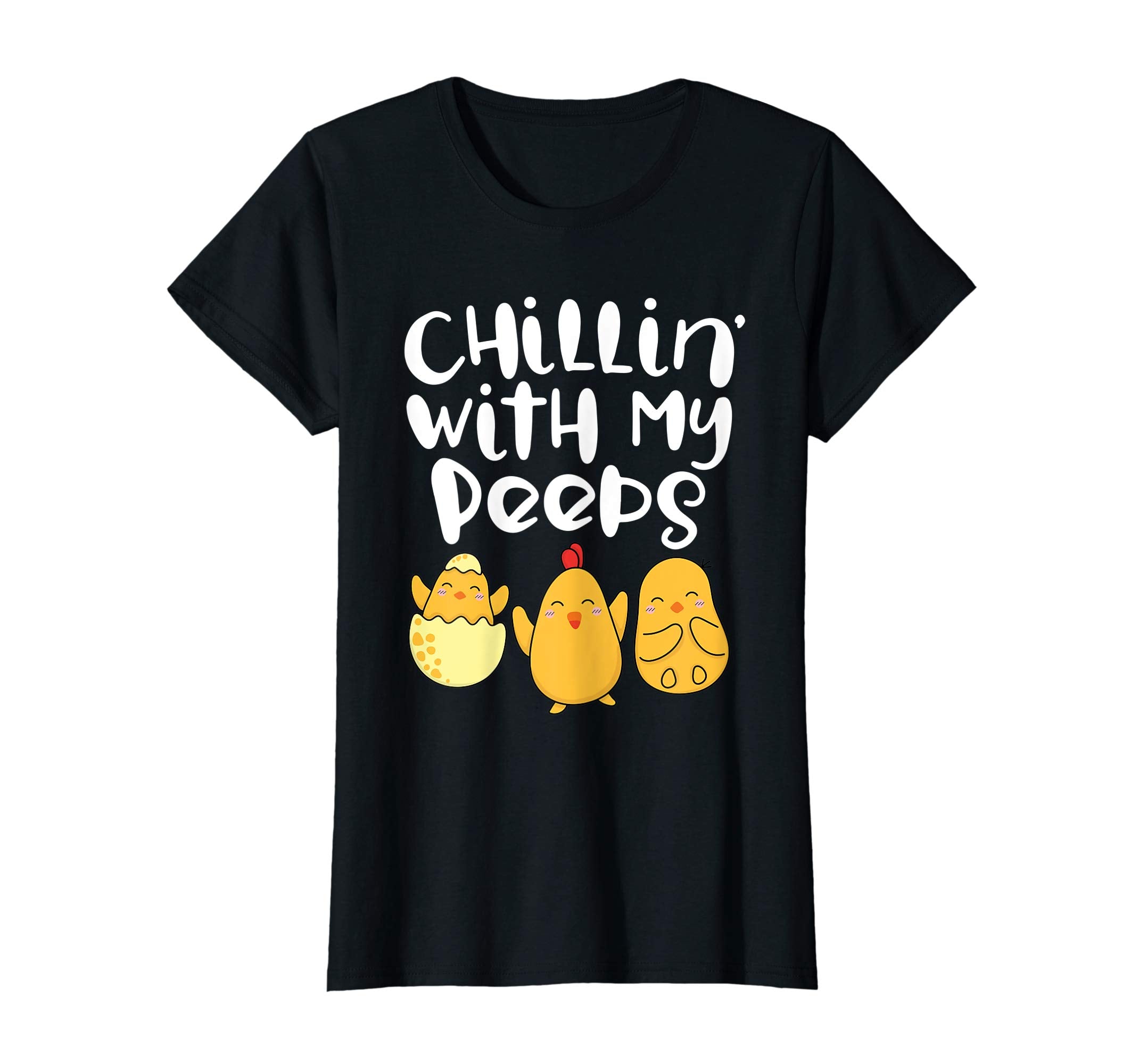 Chillin With My Peeps Happy Easter Kids Boys Girls T Shirt
