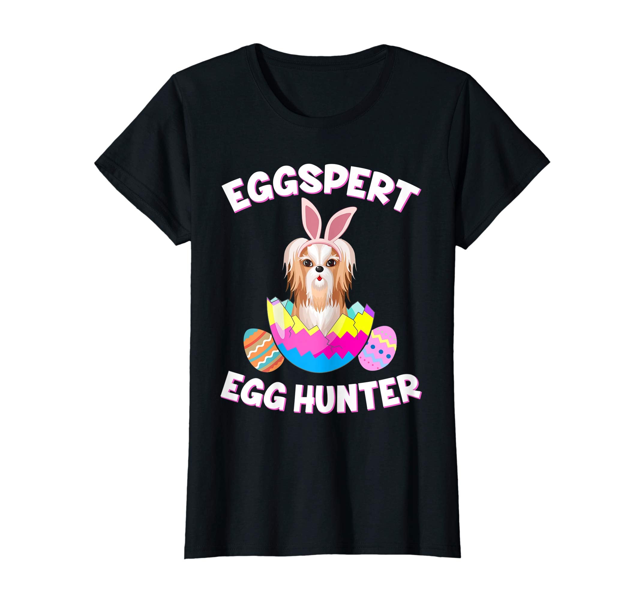 Eggspert Egg Hunter Easter Funny Shih Tzu T Shirt