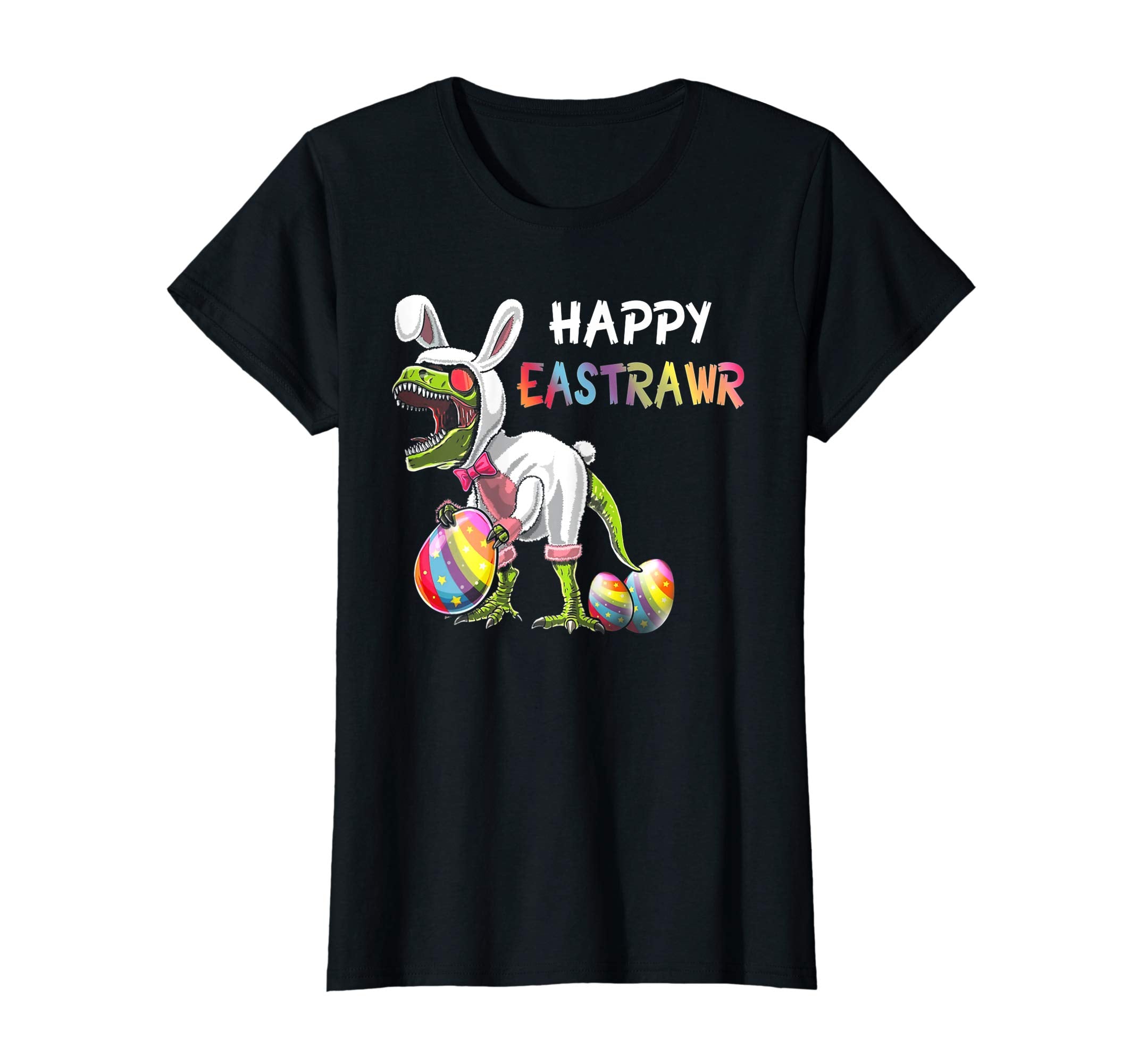 Happy Eastrawr T Rex Dinosaur Easter Bunny Egg Shirt Kids