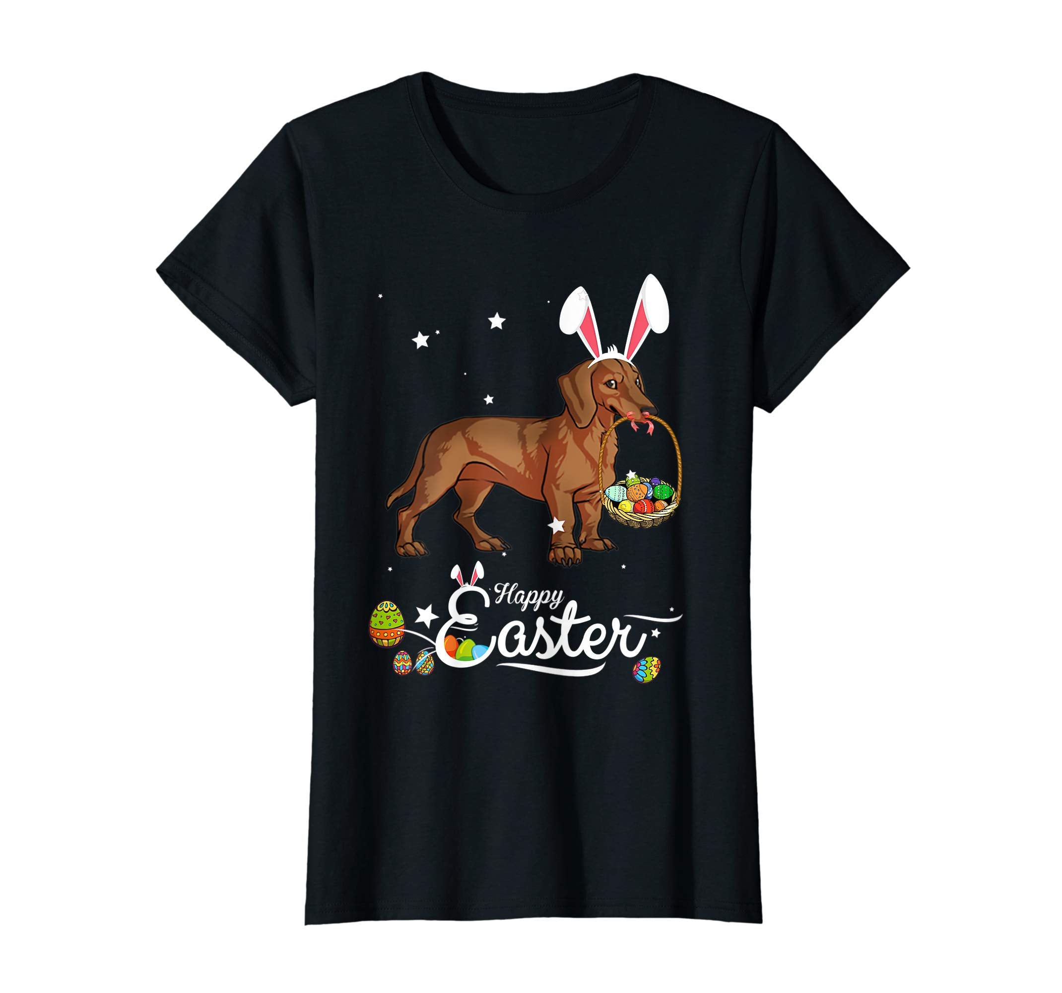 Dachshund Dog With Bunny Hat Easter Costume T Shirt