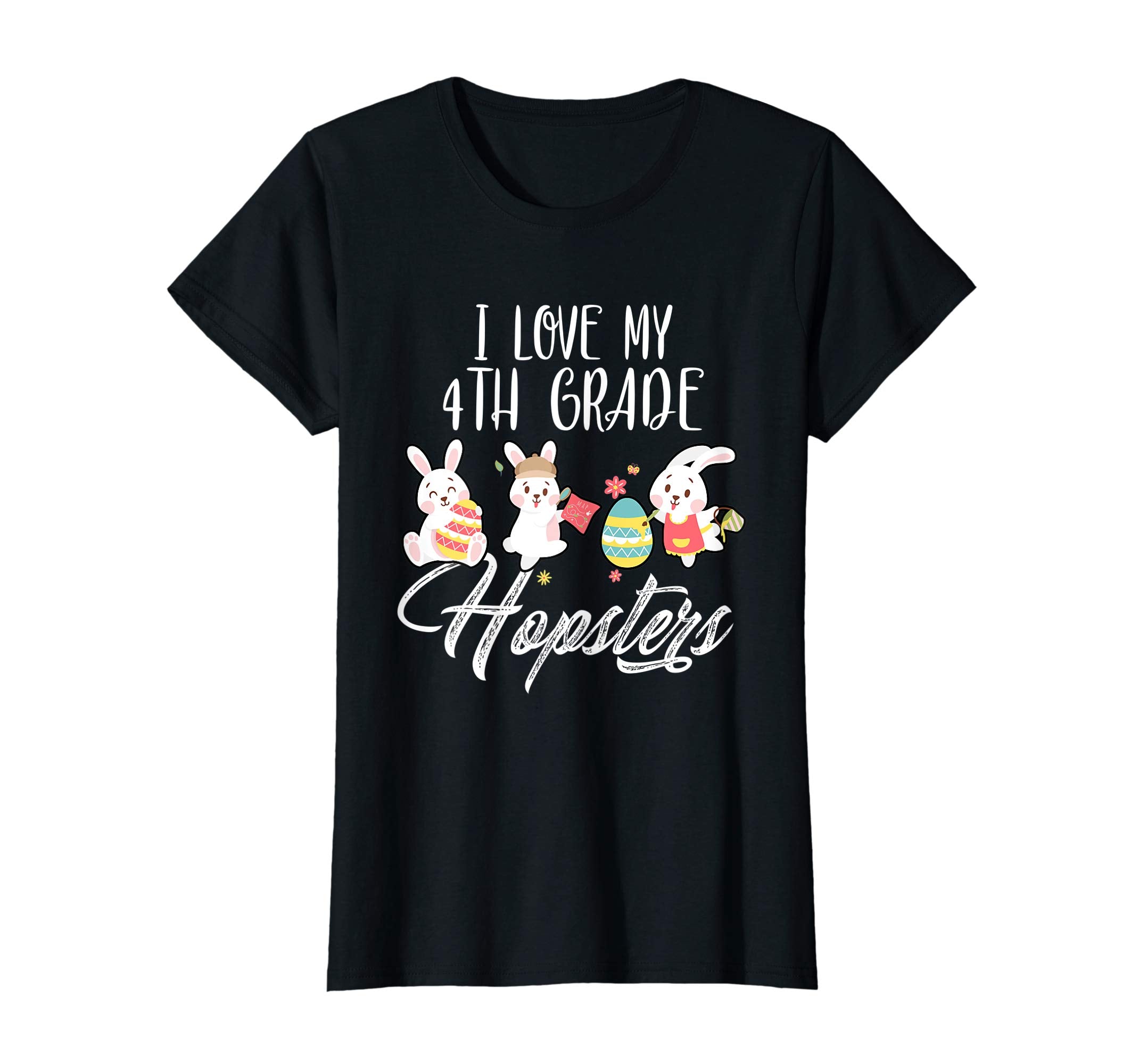 I Love My 4th Grade Hopsters Easter Teacher T-Shirt Gifts