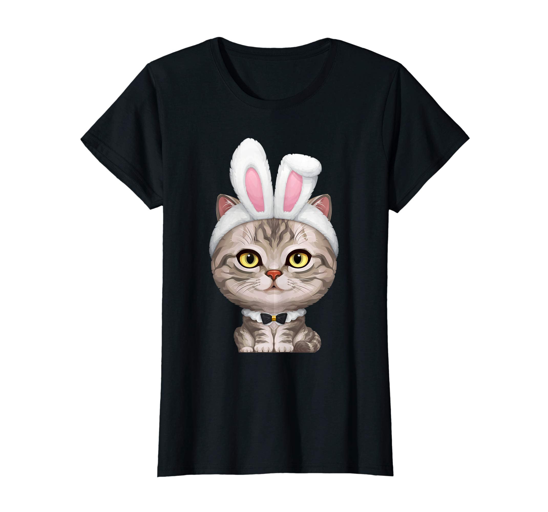 Silver Tabby Cat in the Easter Bunny Costume T-Shirt
