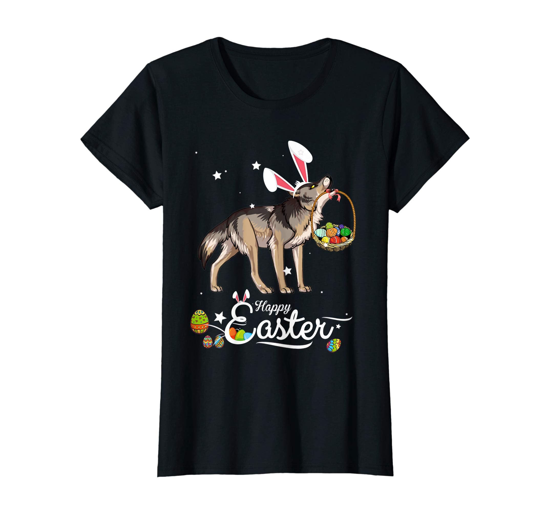 Wolf Dog With Bunny Hat Easter Costume T Shirt