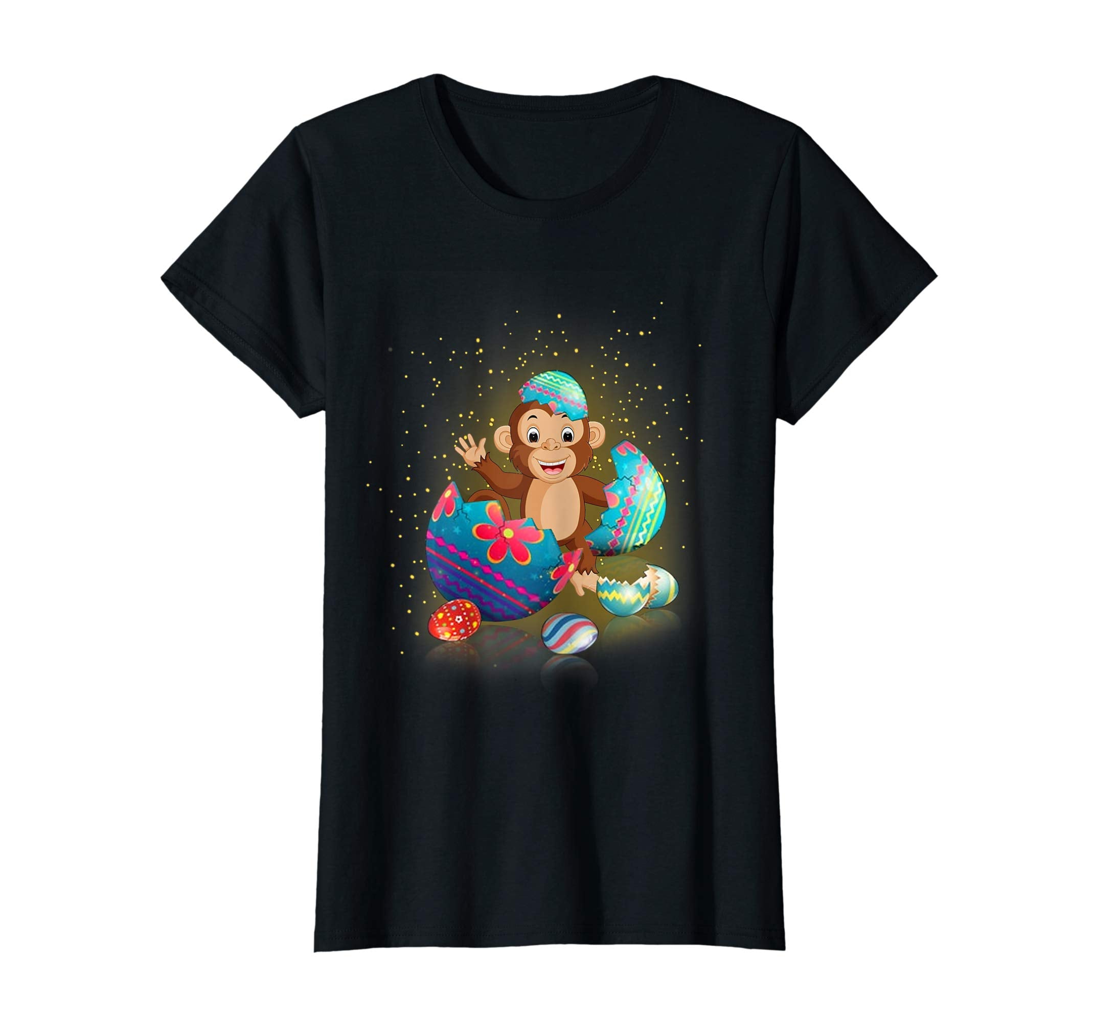 Monkey Easter Eggs Funny T-Shirts Happy Easter Bunny Gifts