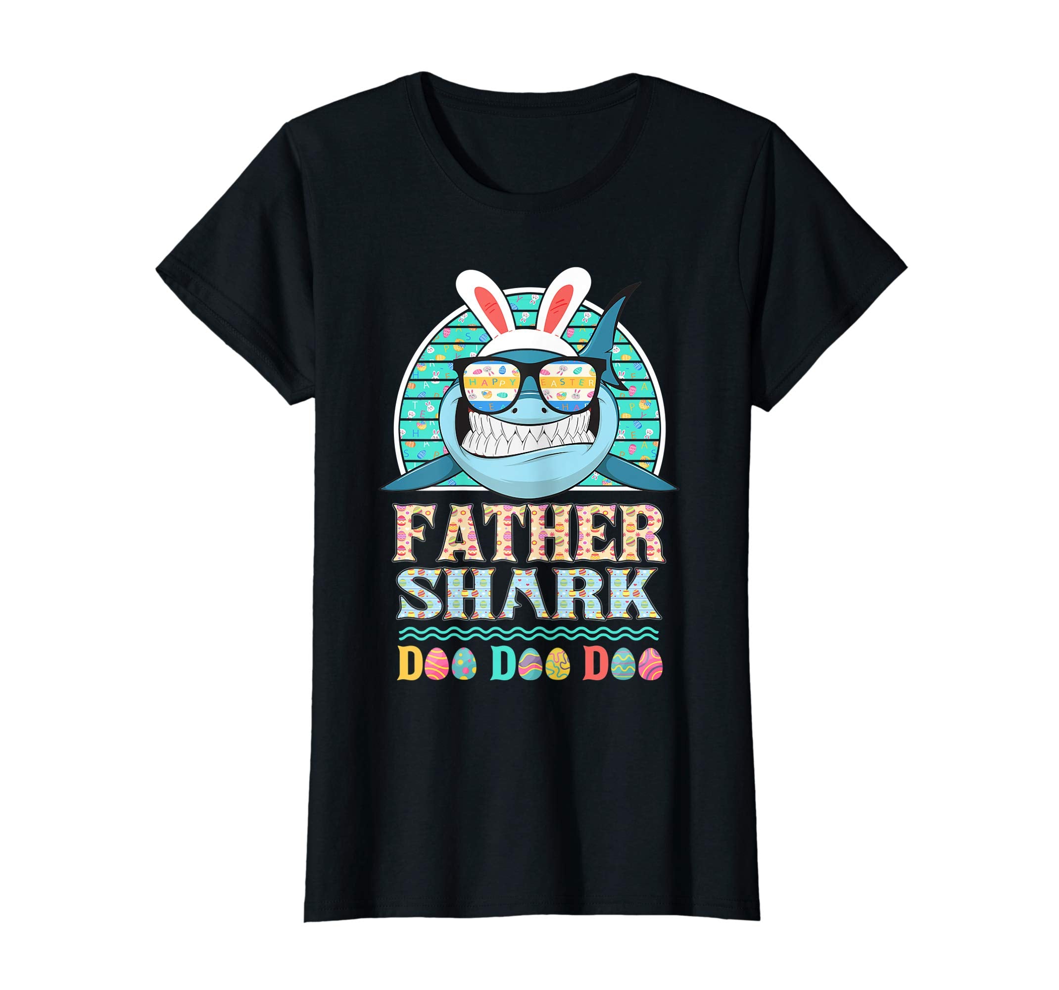 Funny Father Shark Happy Easter Day Gift Family Shirt