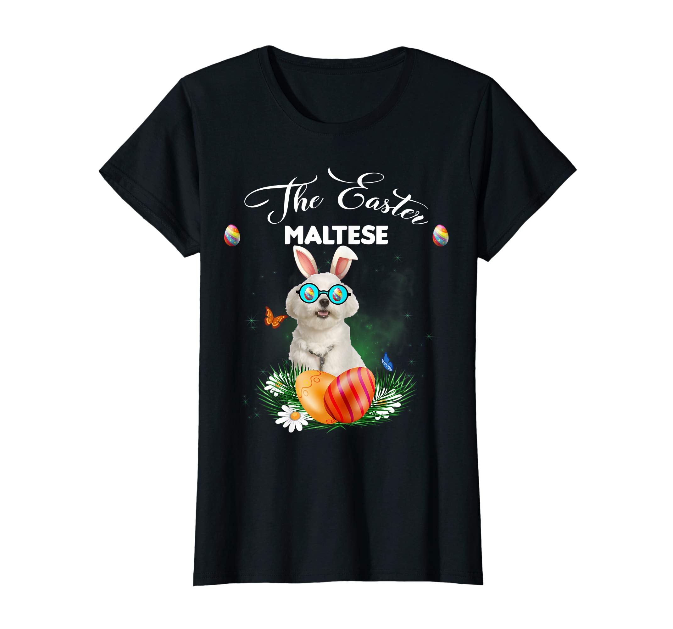 Maltese Bunny Easter Day Dog Gifts T-Shirt