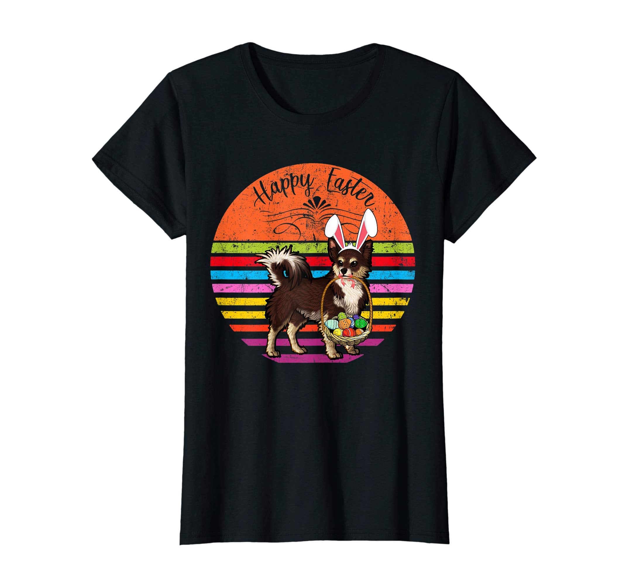 Vintage Chihuahua Dog Easter Eggs Basket T Shirt