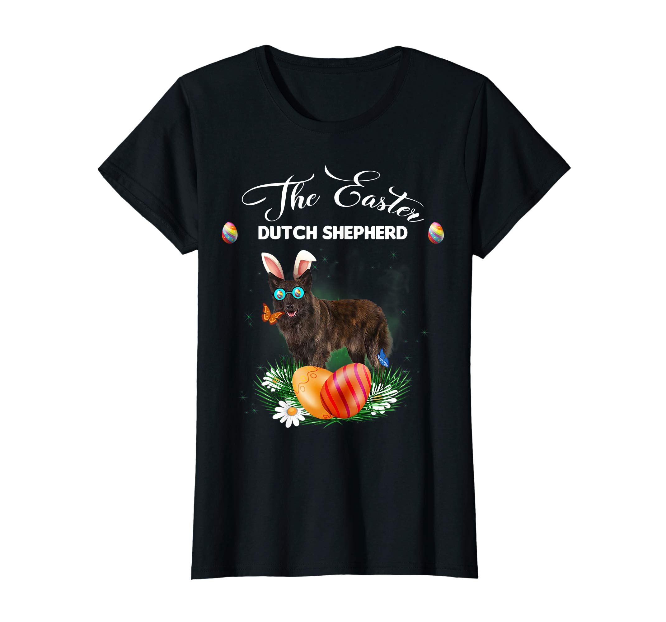 Dutch Shepherd Bunny Easter Day Dog Gifts T-Shirt