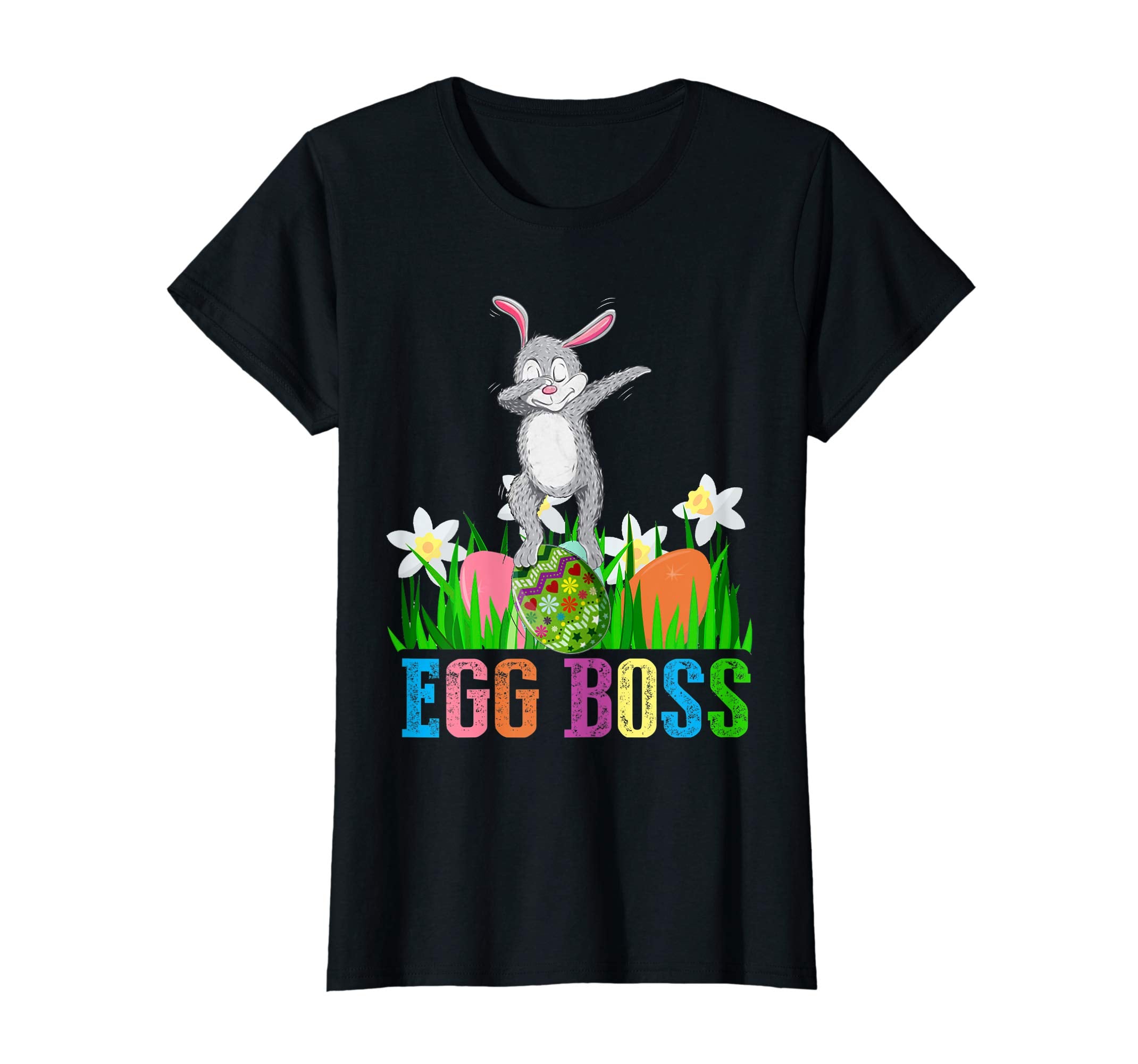 Dabbing Egg Boss Easter Bunny T Shirt For Kids Toddlers Boys