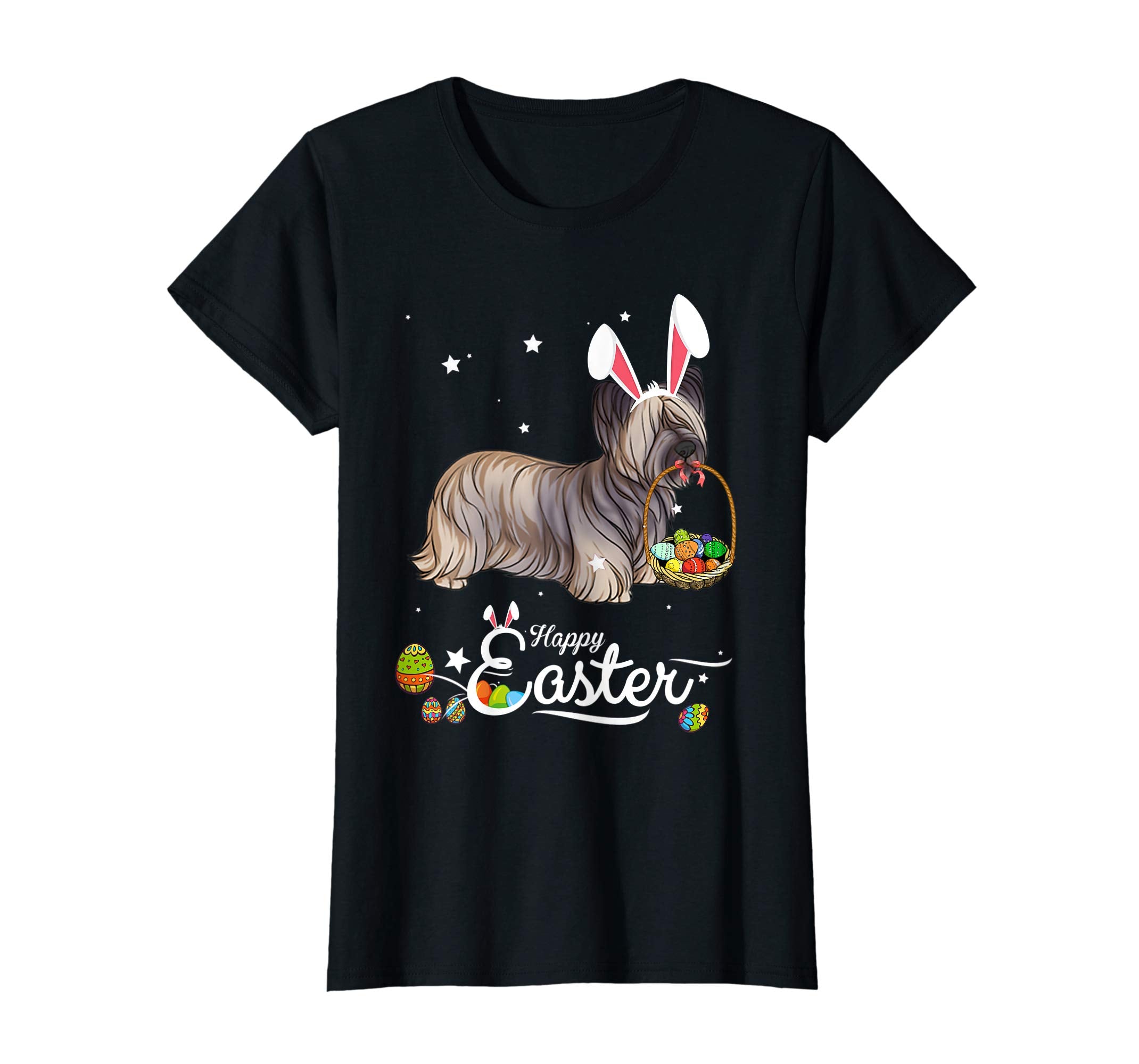 Skye Terrier Dog With Bunny Hat Easter Costume T Shirt