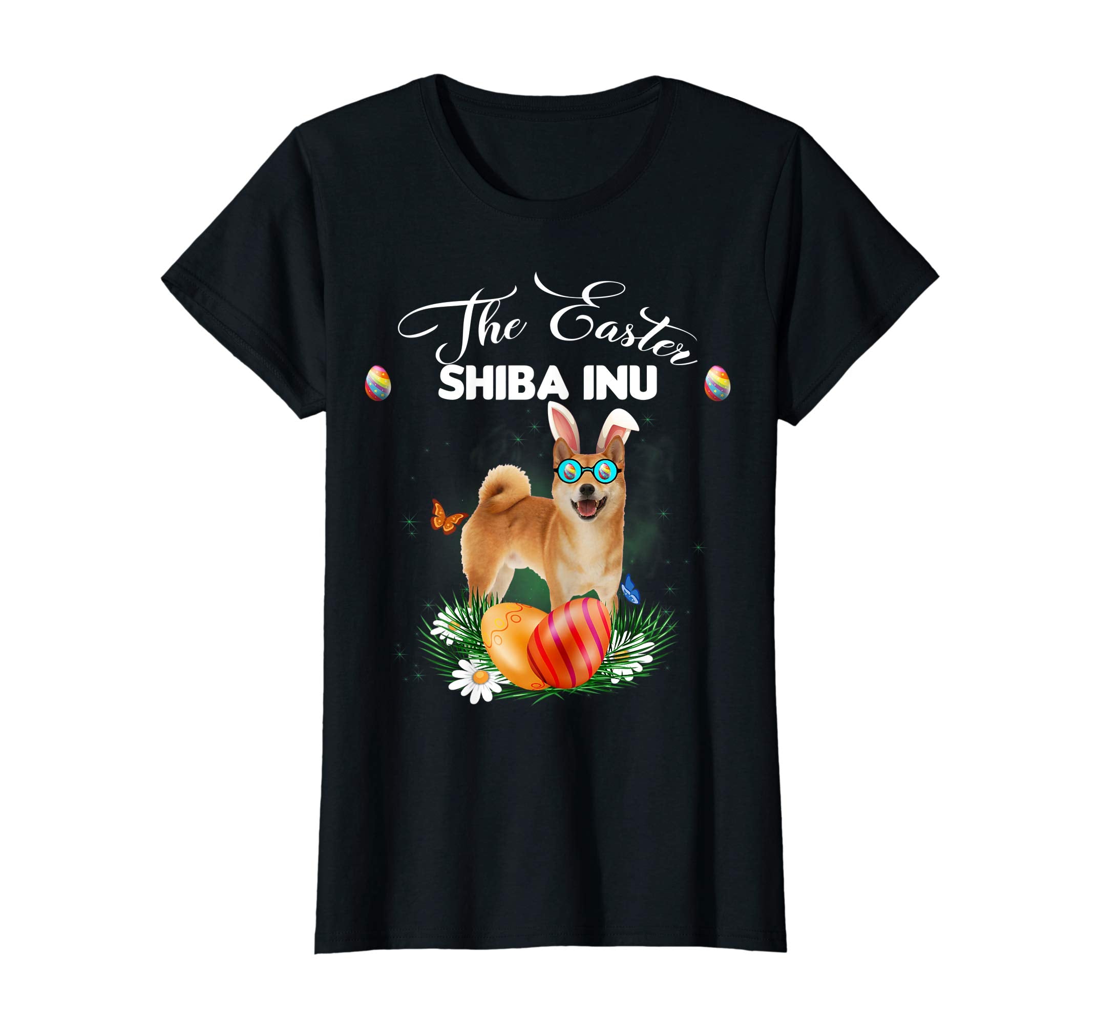 Shiba Inu Bunny Easter Day Dog Gifts T-Shirt