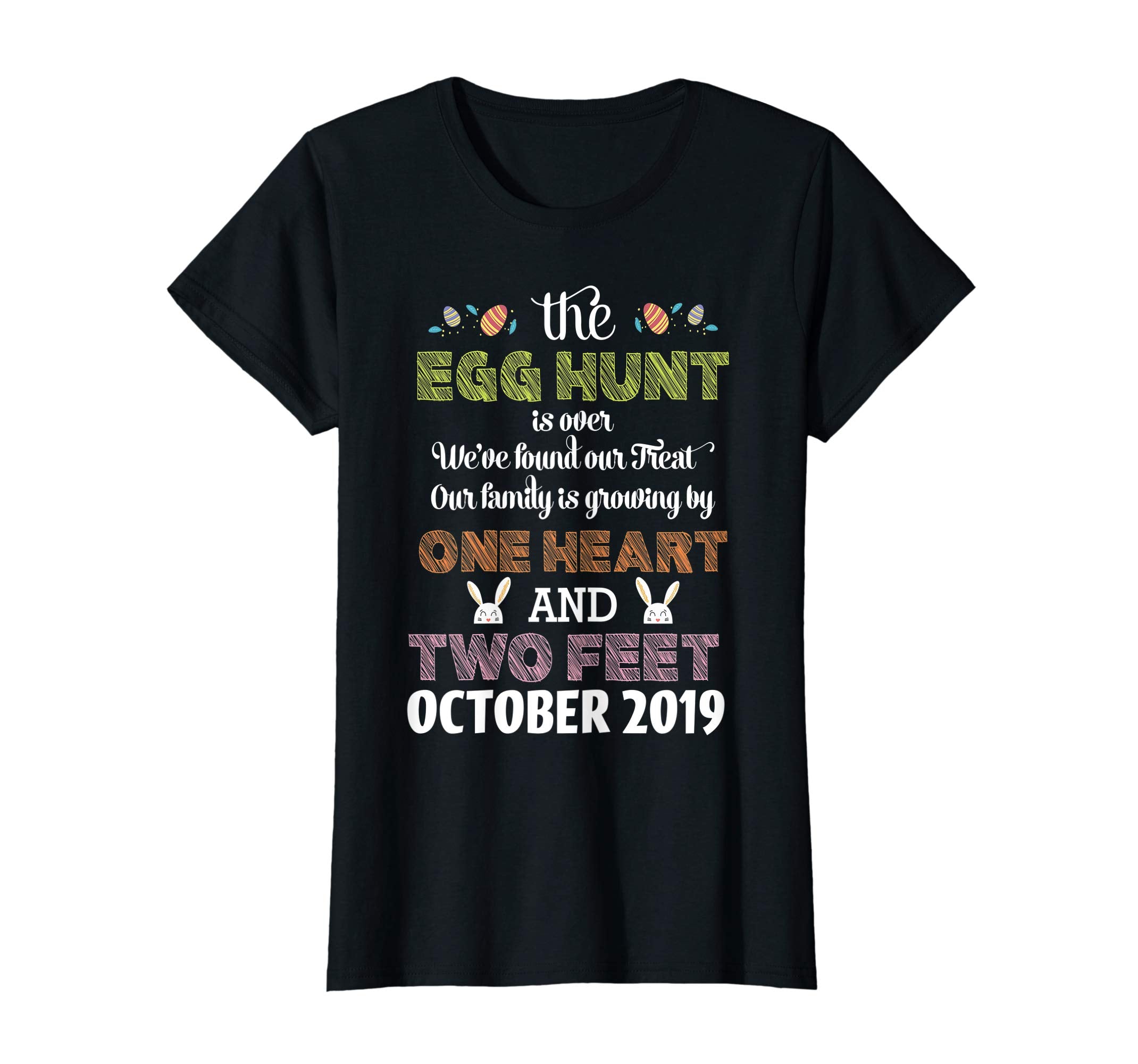 Pregnancy Announcement Due In October 2019 Easter Tshirt