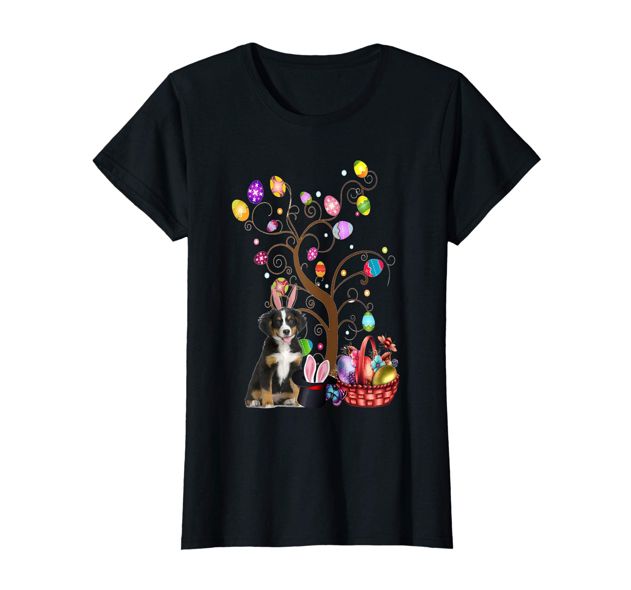 Bunny Bernese Mountain Dog Easter Day Hunting Egg T-Shirt
