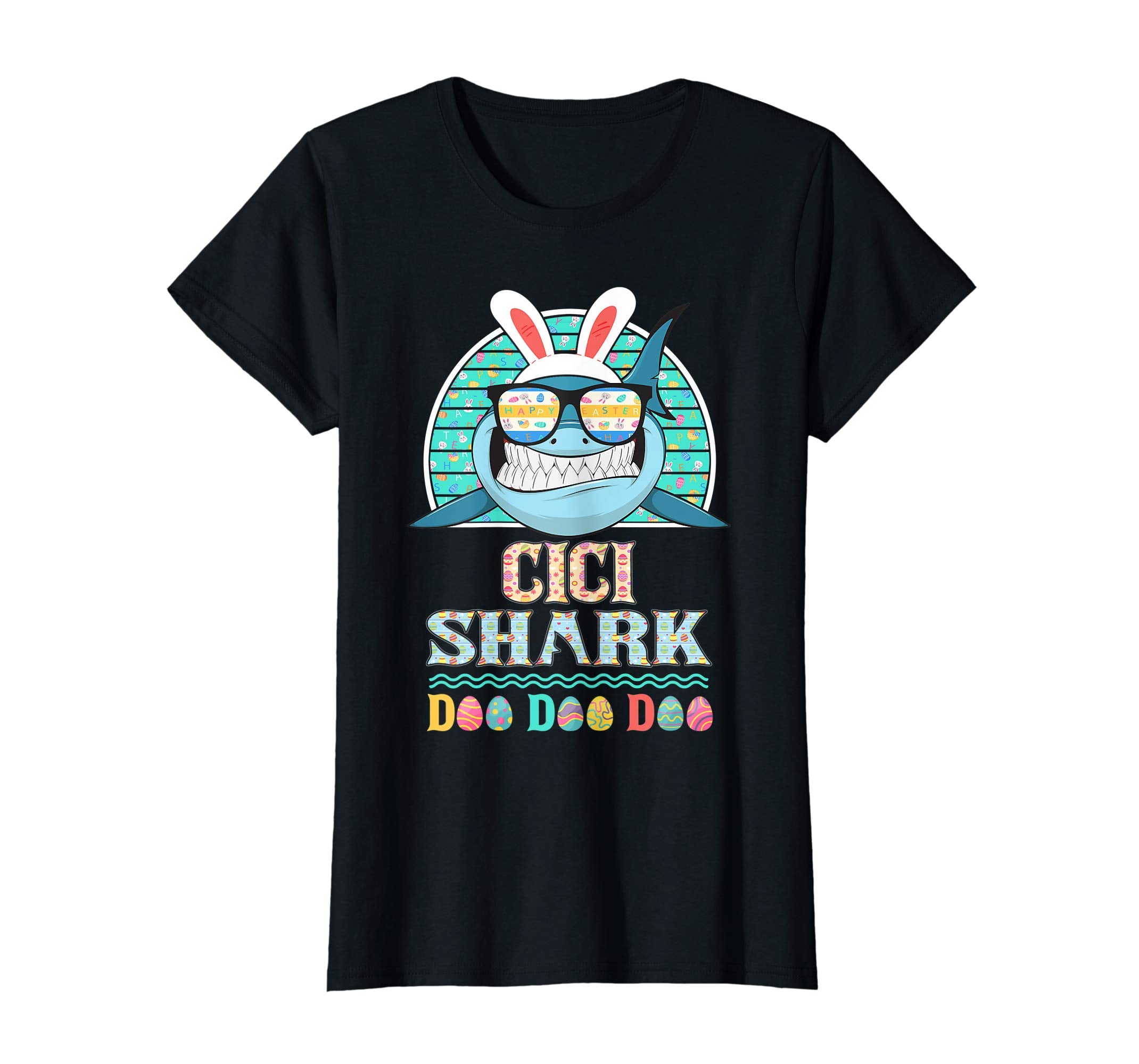 Funny Cici Shark Happy Easter Day Gift Family Shirt