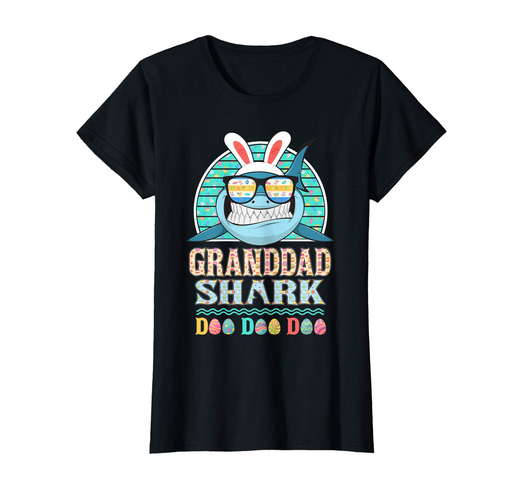 Funny Granddad Shark Happy Easter Day Gift Family Shirt