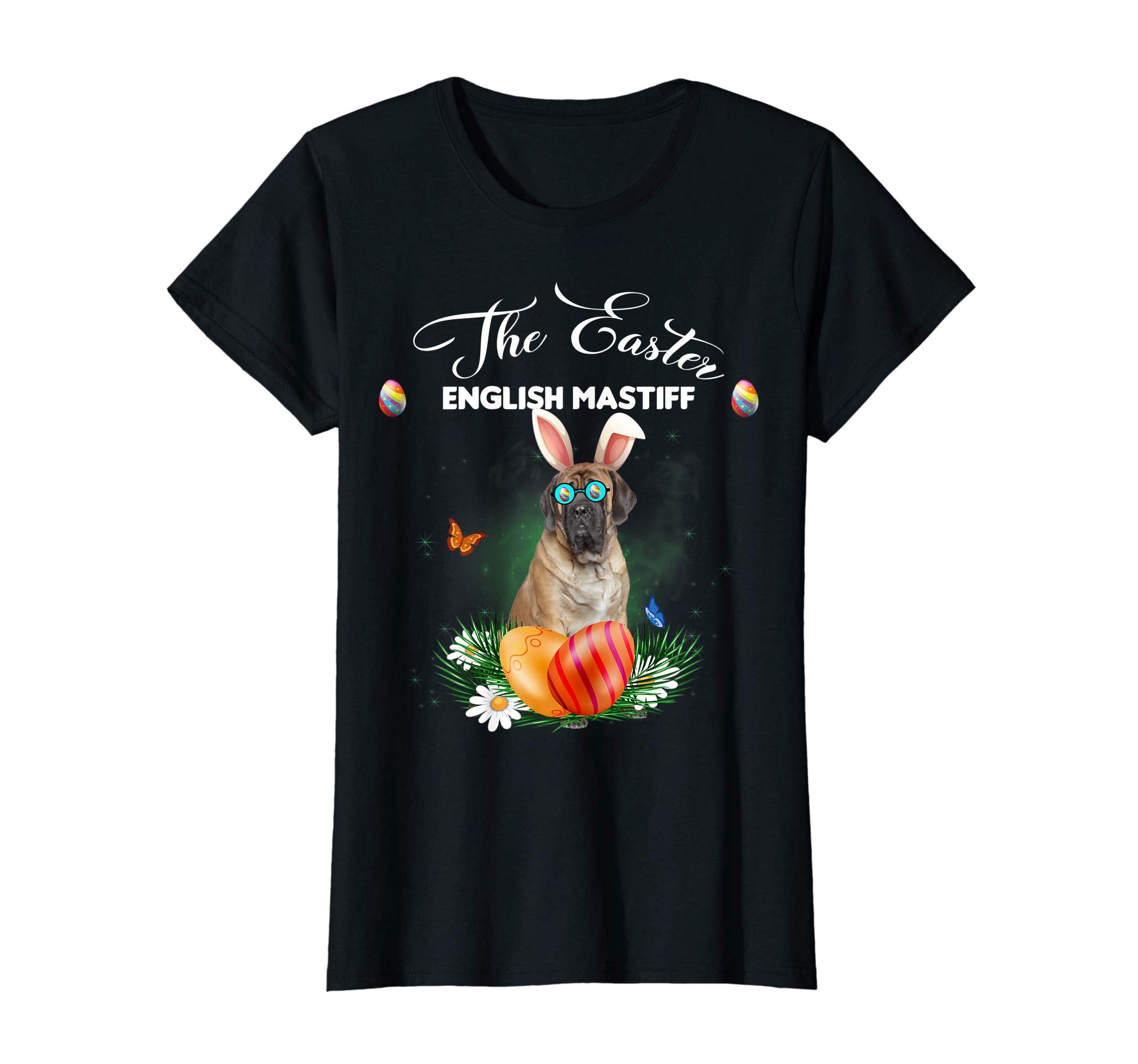 English Mastiff Bunny Easter Day Dog Gifts T-Shirt