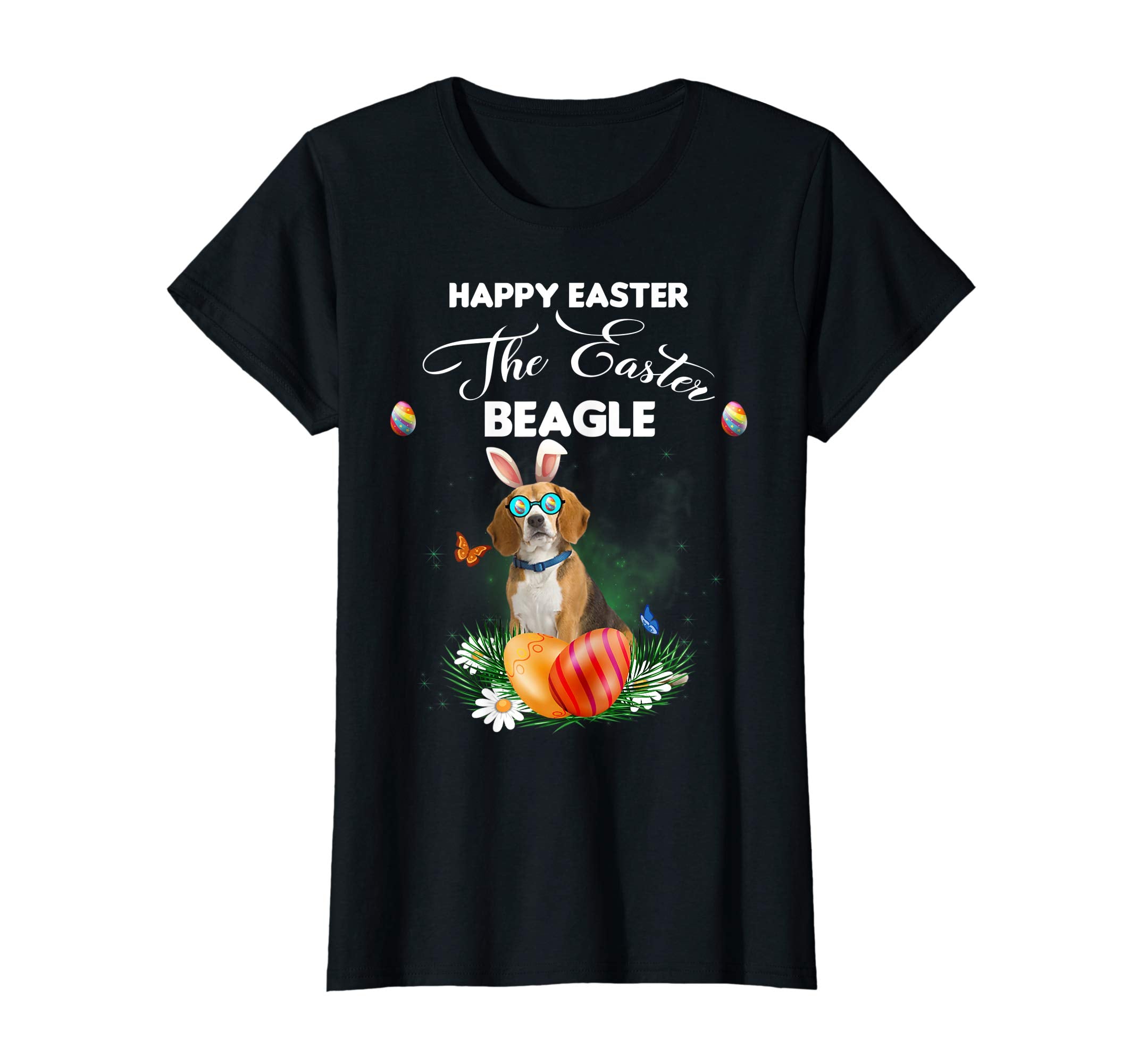 Beagle Dog Sunglass Bunny Happy Easter Day Tshirt