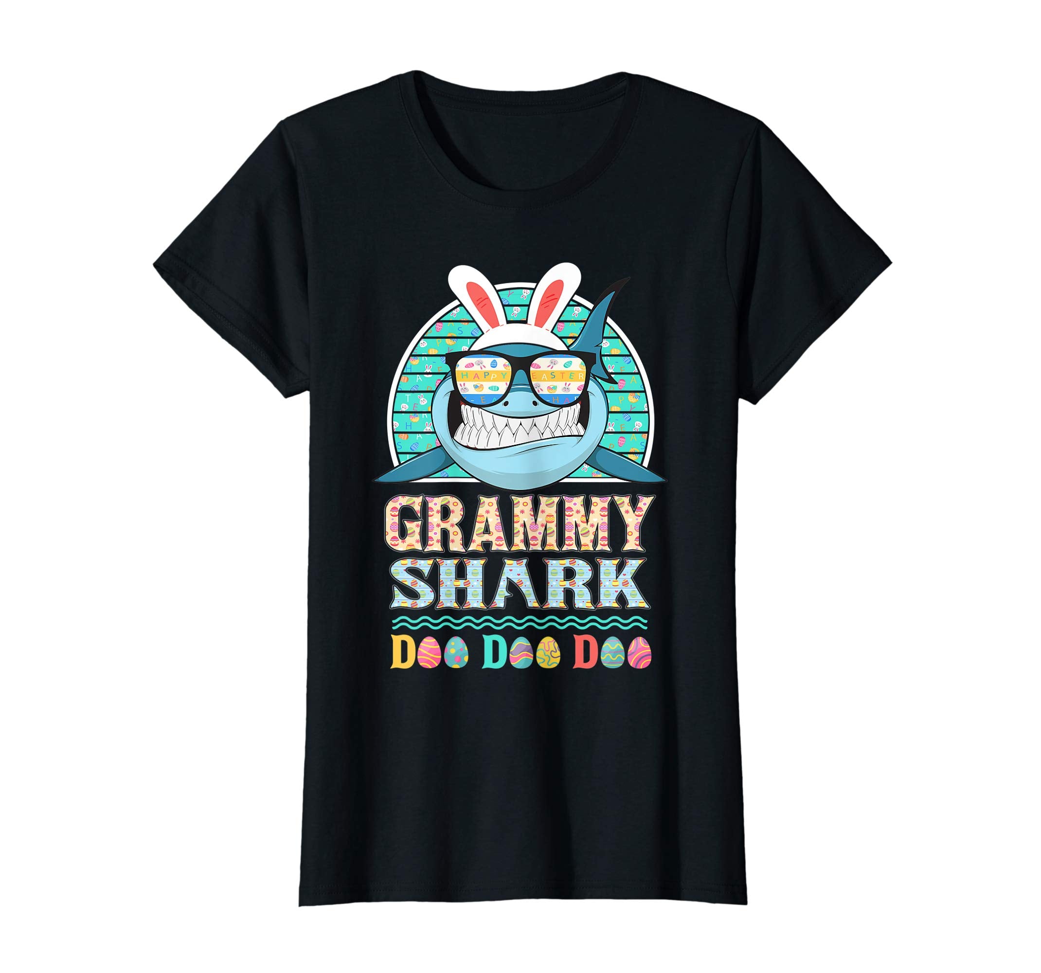 Funny Grammy Shark Happy Easter Day Gift Family Shirt