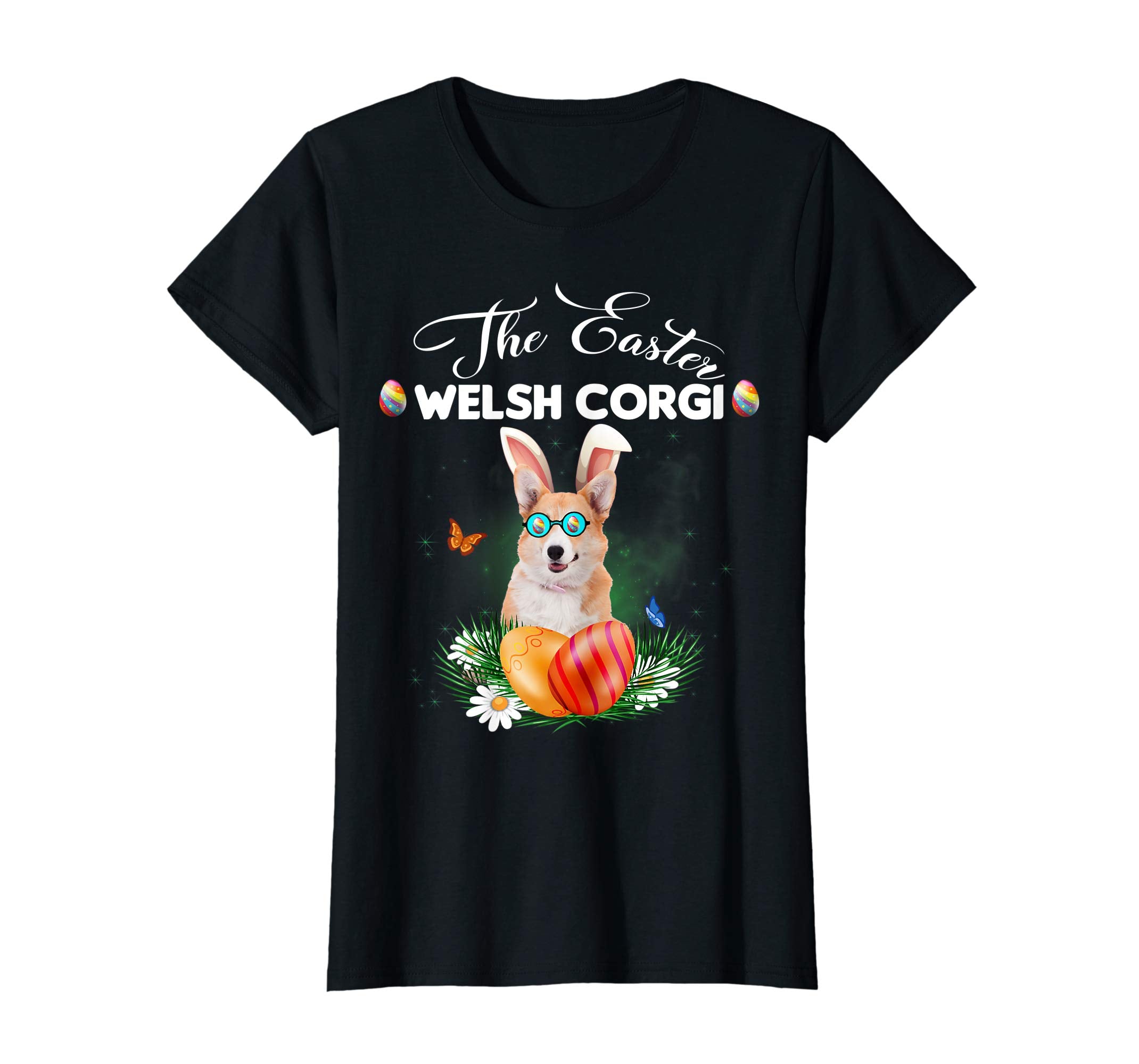 Welsh Corgi Bunny Easter Day Dog Gifts T-Shirt