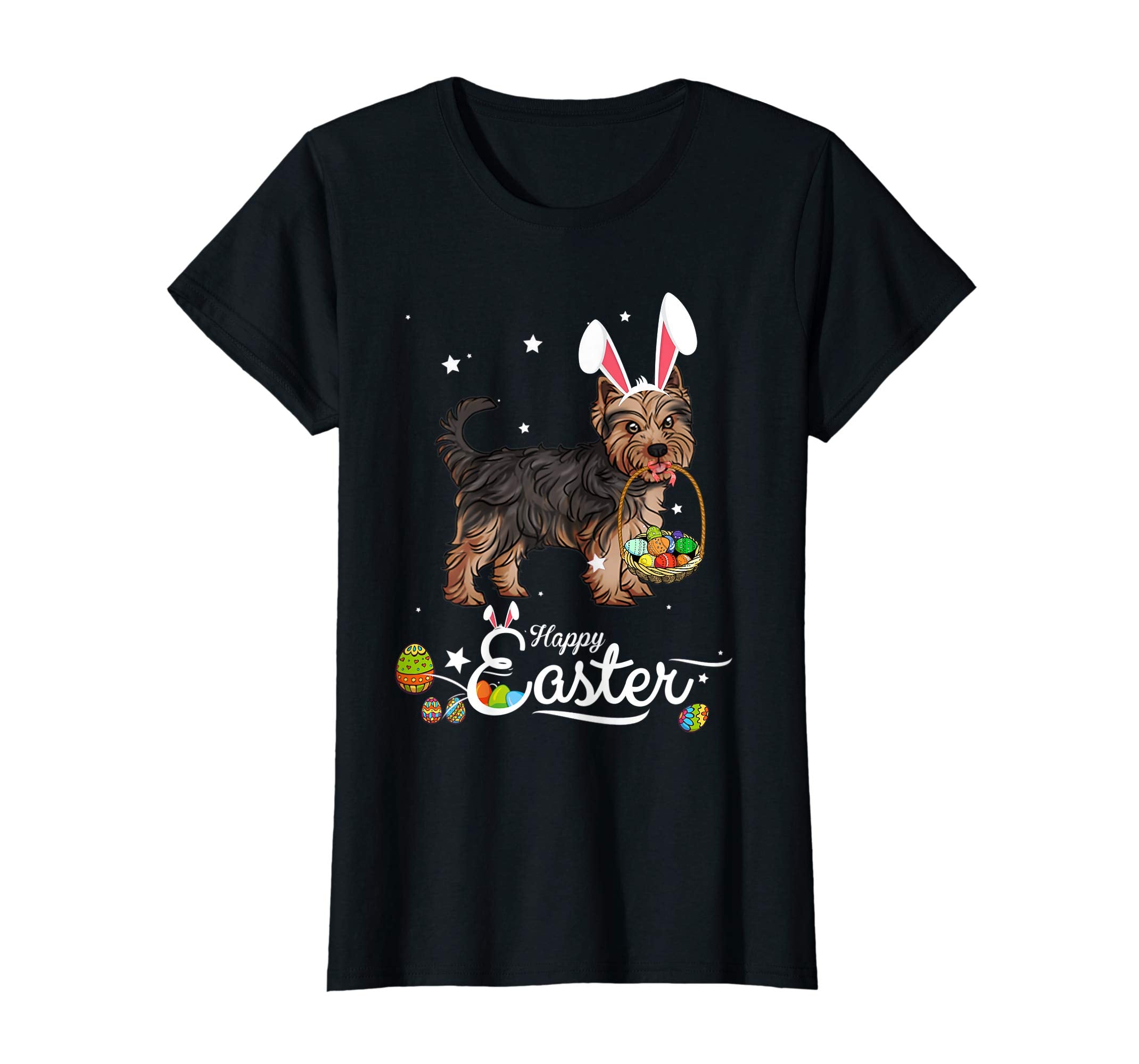Yorkshire Terrier Dog With Bunny Hat Easter Costume T Shirt