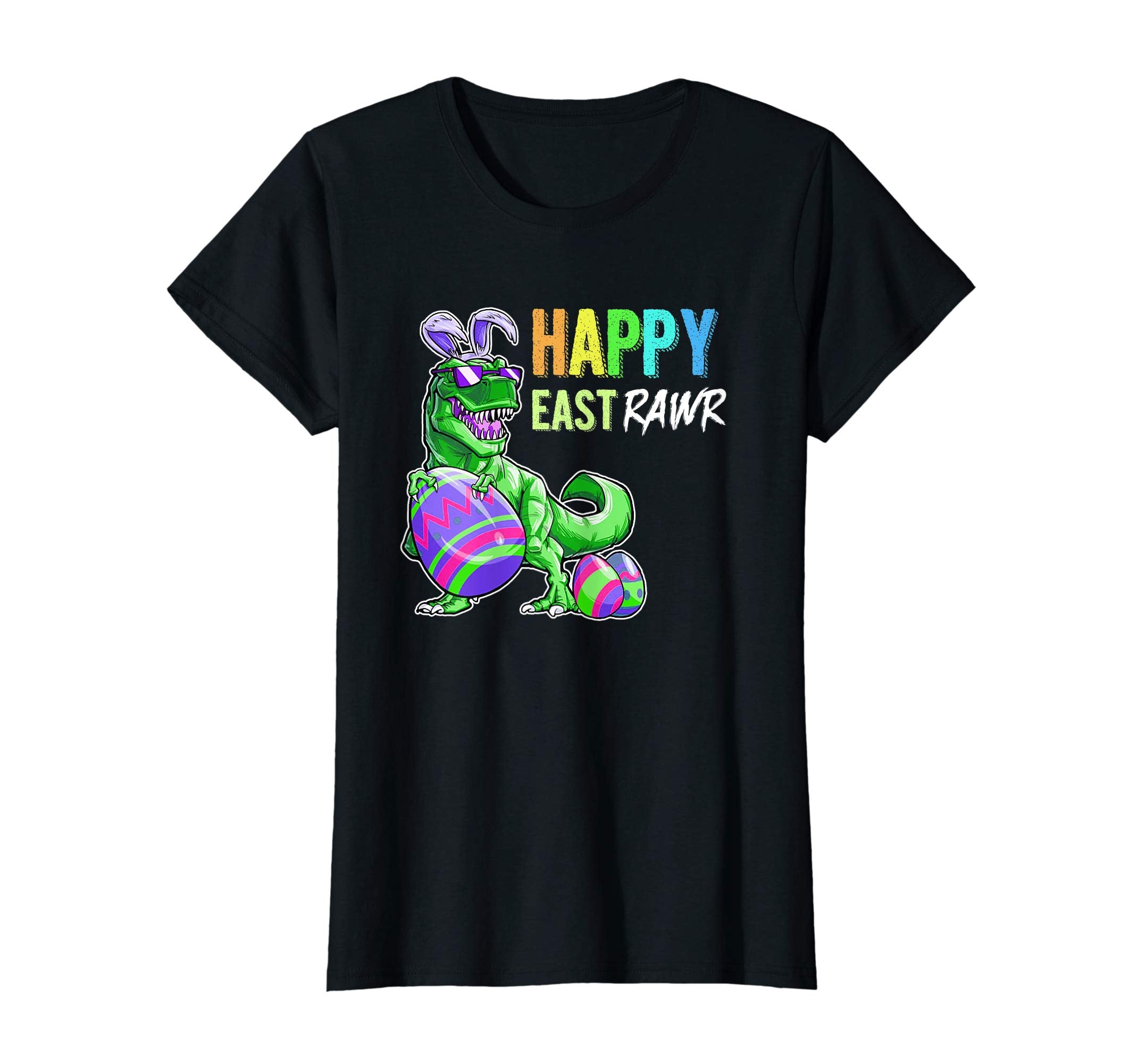 Happy Eastrawr T Rex Dinosaur Easter Bunny Egg T Shirt Funny