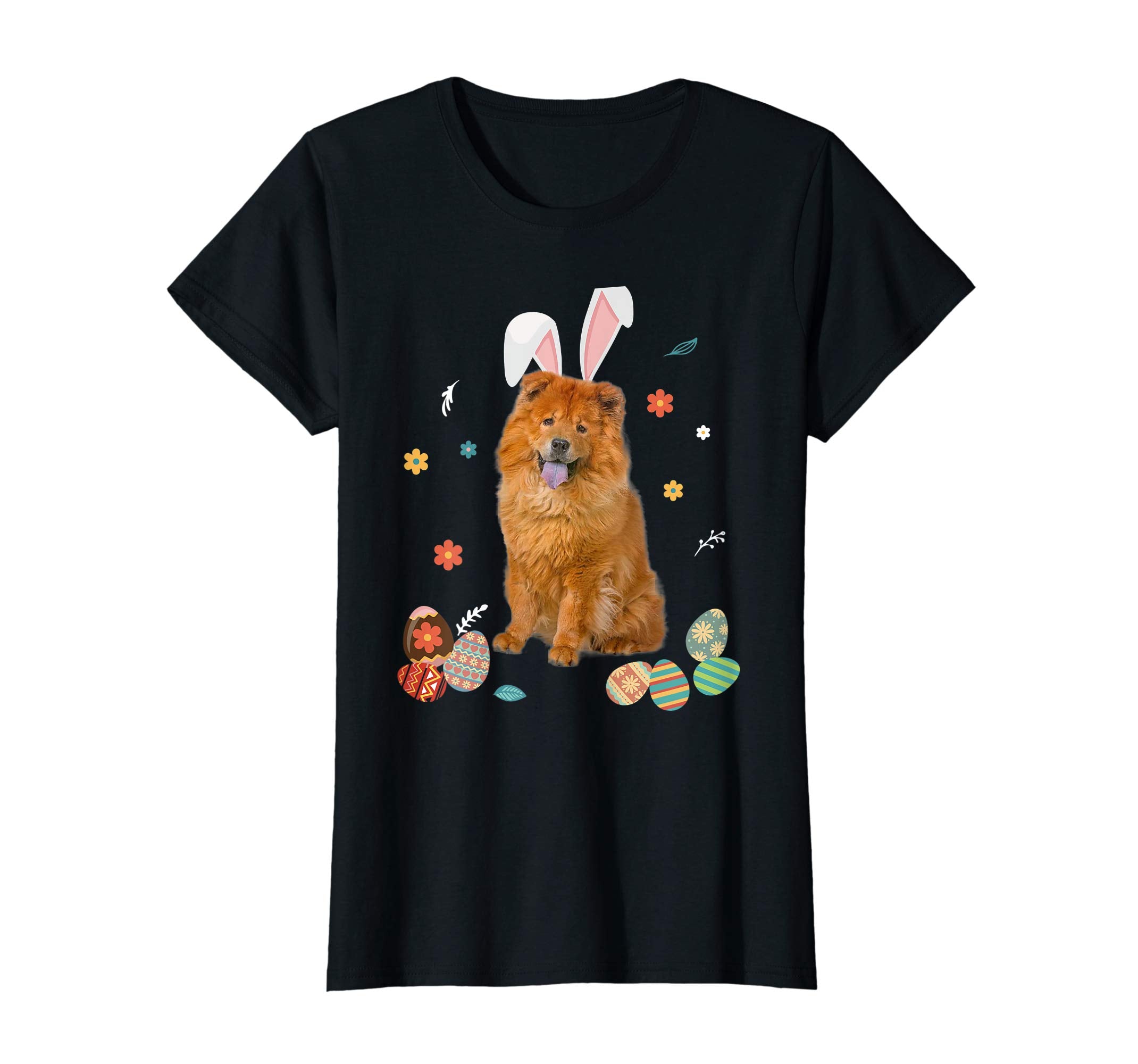Chow Chow Bunny Rabbit Happy Easter Day T-Shirt