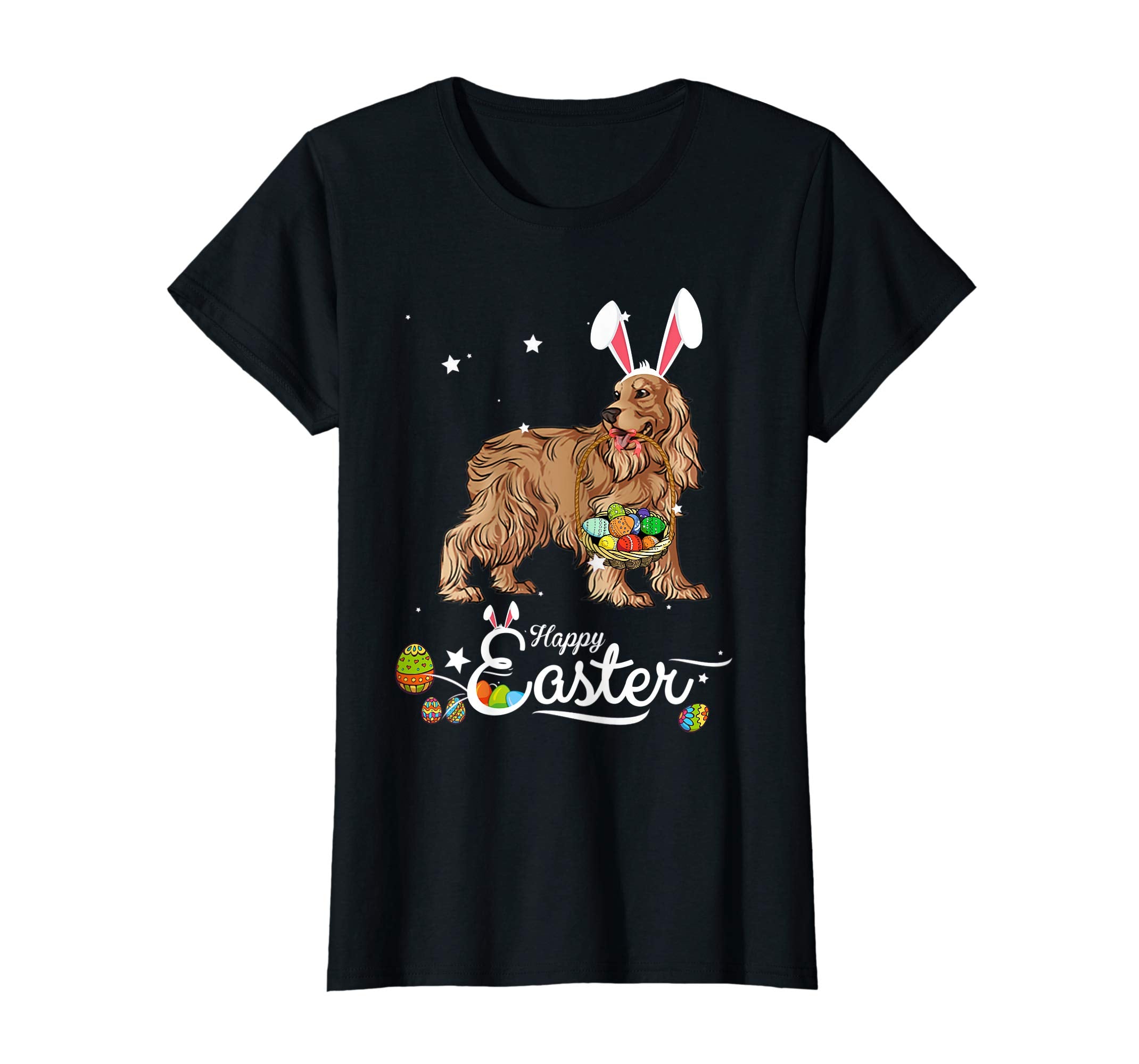 Cocker Spaniel Dog With Bunny Hat Easter Costume T Shirt