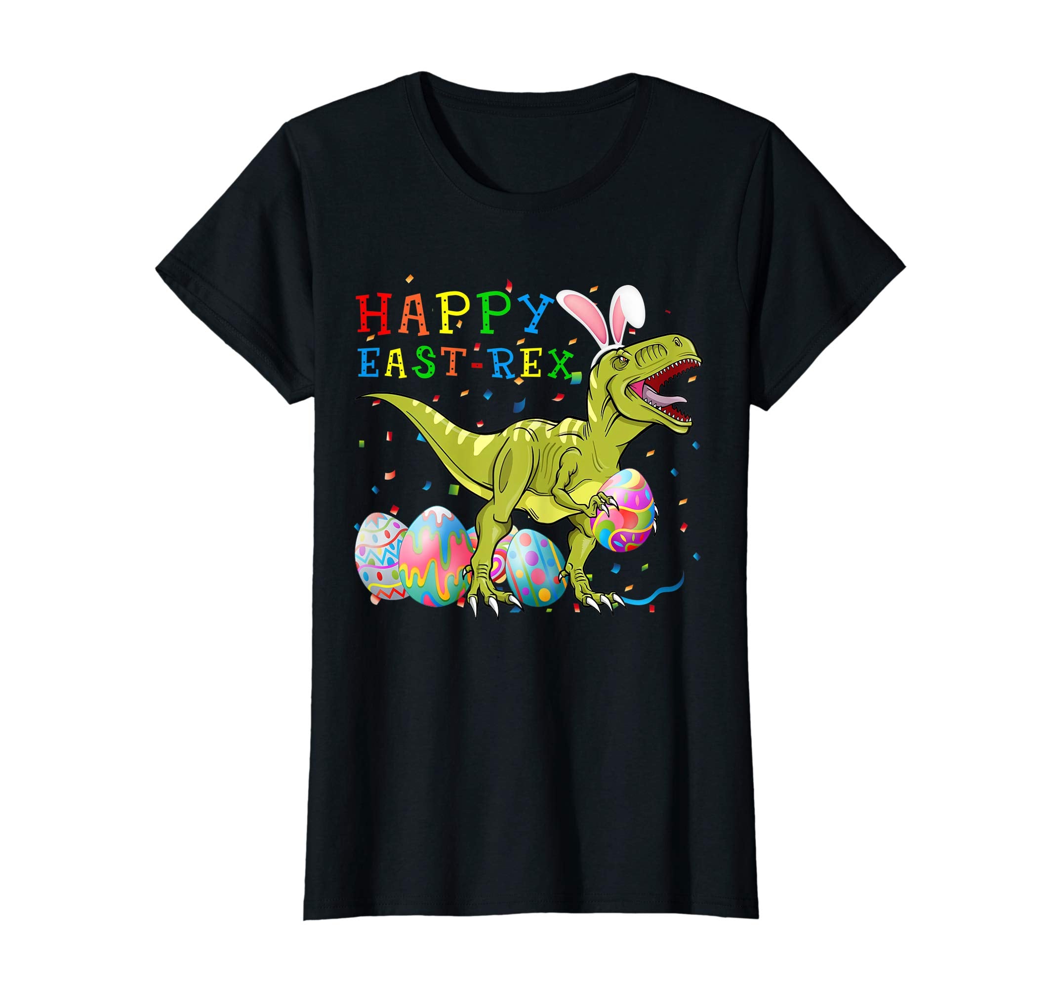 Happy East-rex T Rex Dinosaur Easter Bunny Egg Shirt Kids