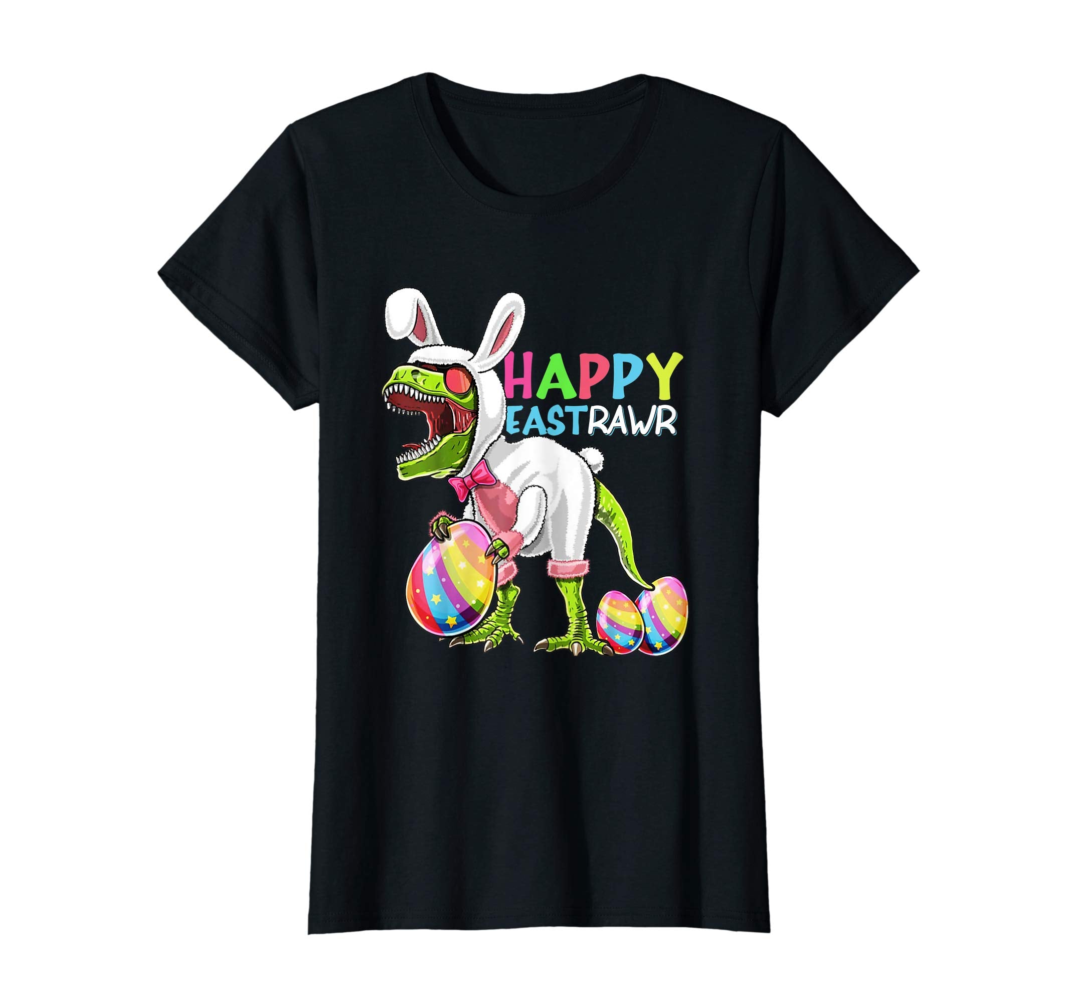Funny Easter T rex Dino Eggs Happy Eastraw Kids Boys Tshirt
