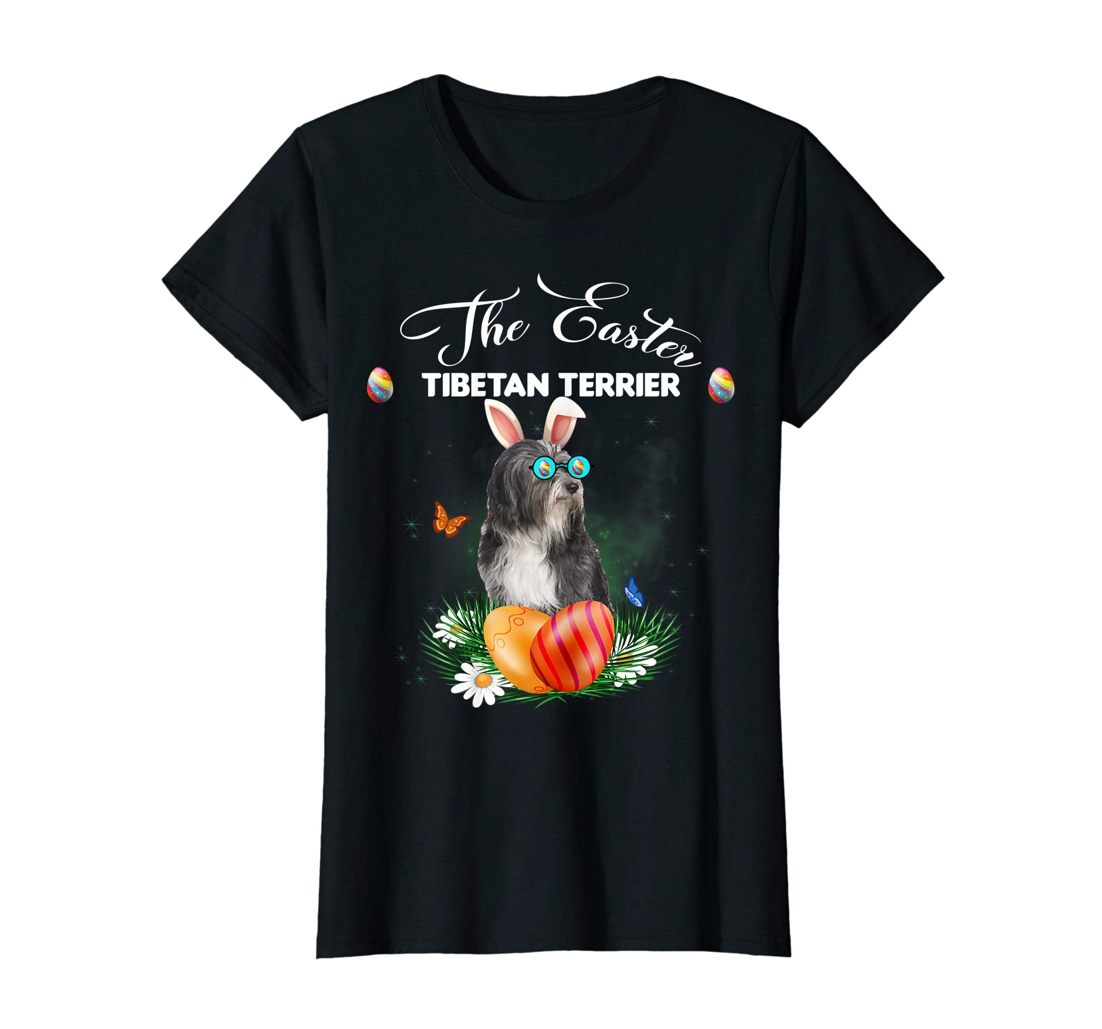 Tibetan Terrier Bunny Easter Day Dog Gifts T-Shirt