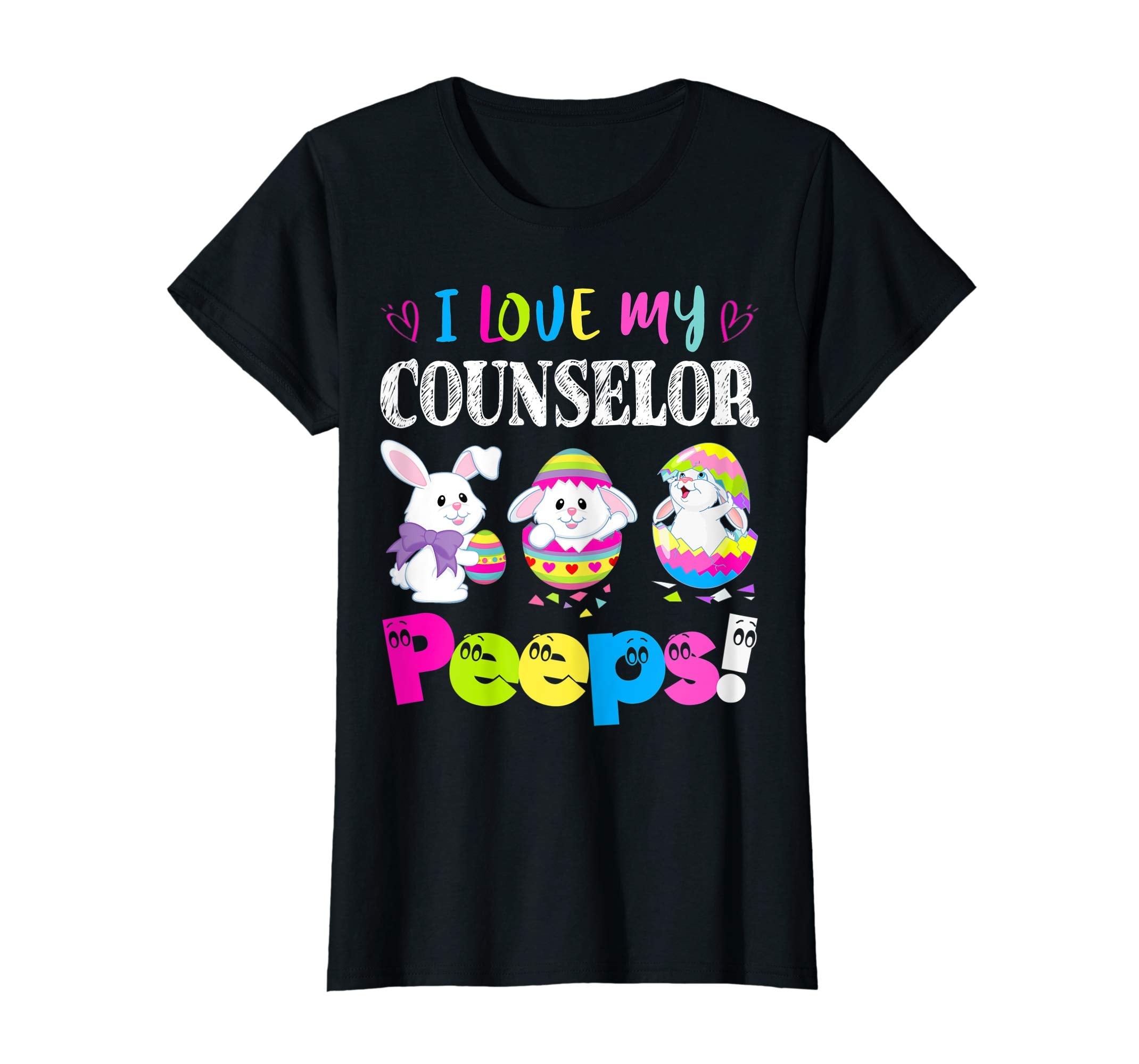 I Love My Counselor Peeps Easter Bunny Gift T-Shirt