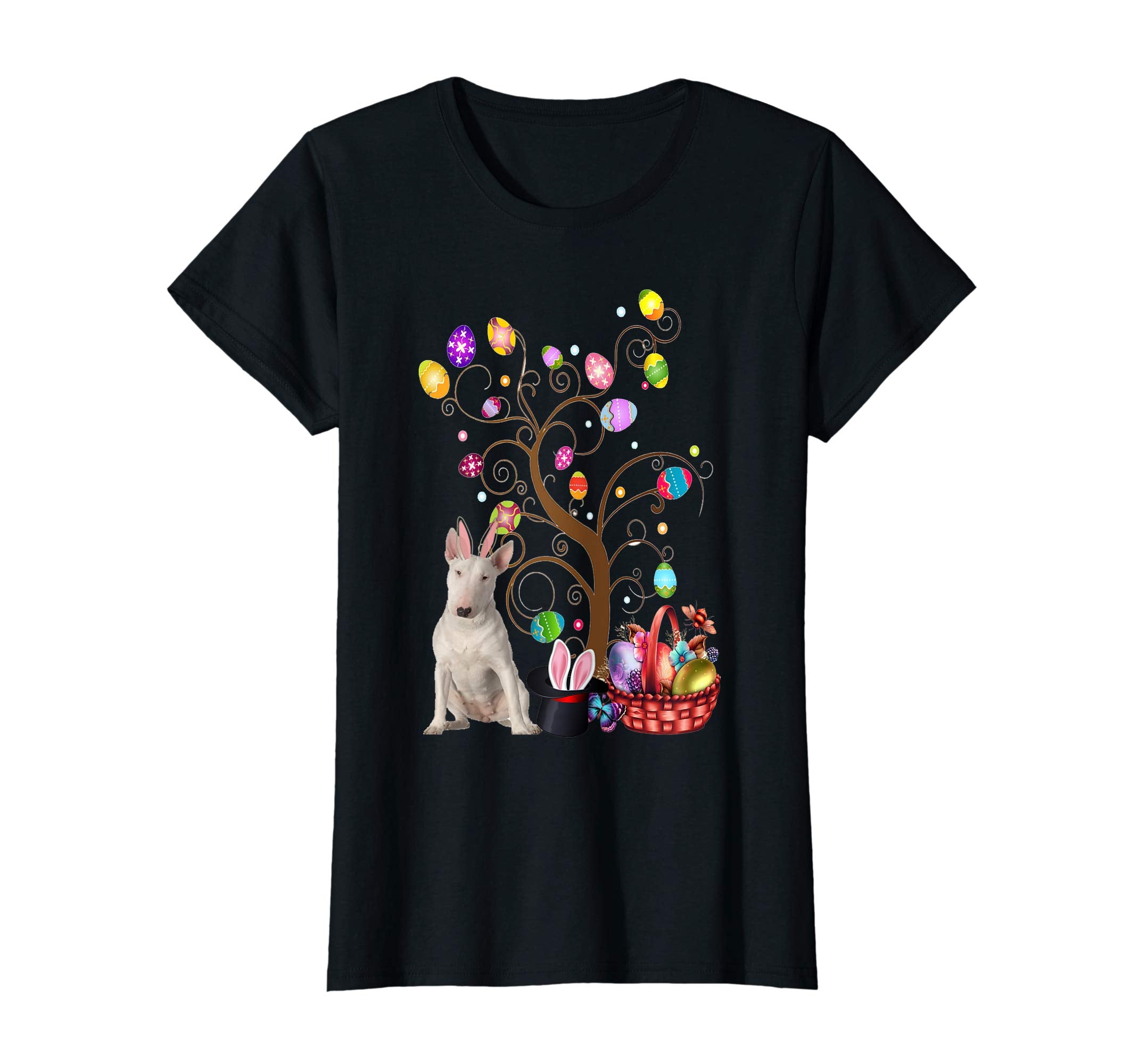 Bunny Bull Terrier Easter Day Hunting Egg T-Shirt Mom Gift