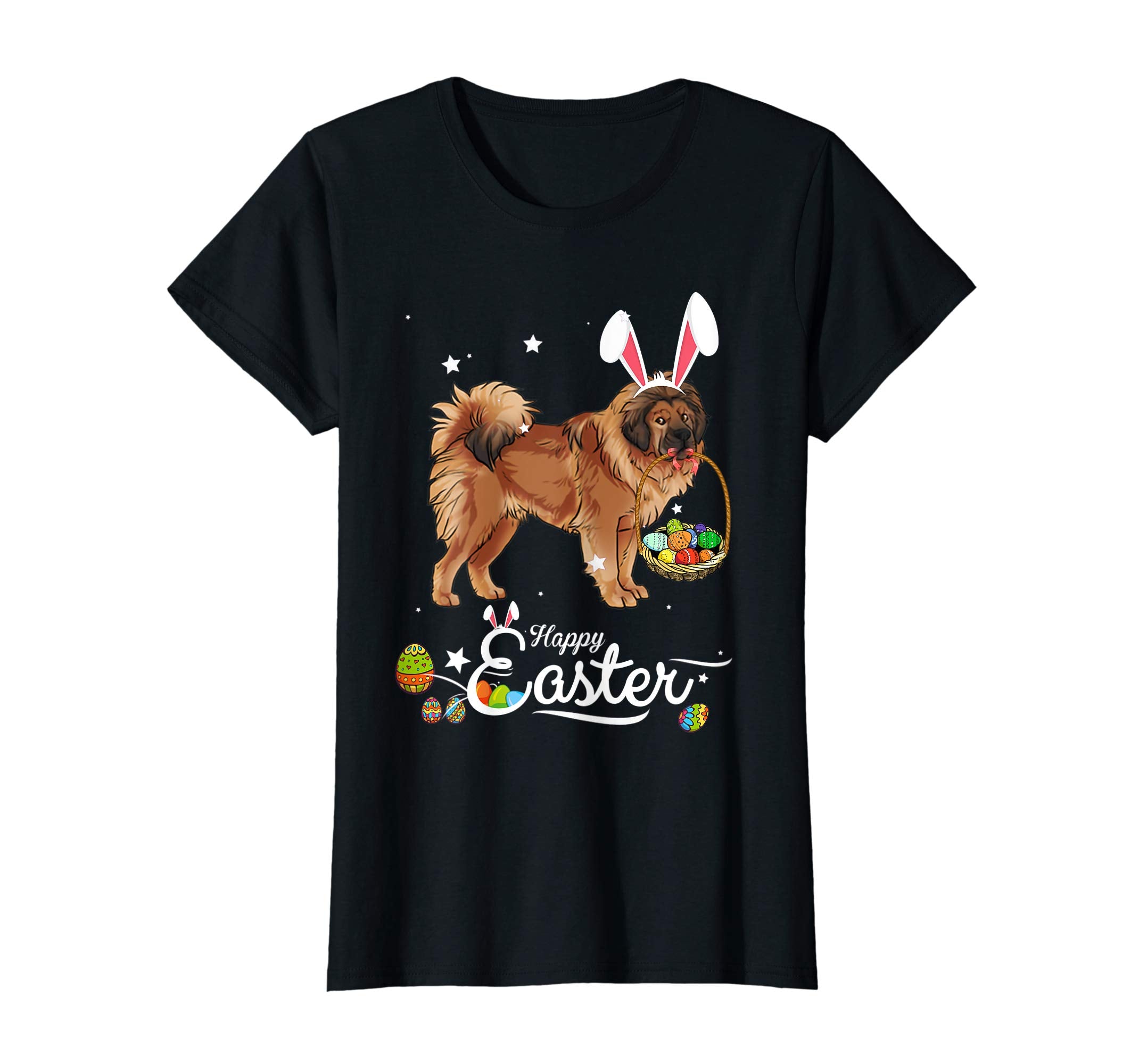 Tibetan Mastiff Dog With Bunny Hat Easter Costume T Shirt