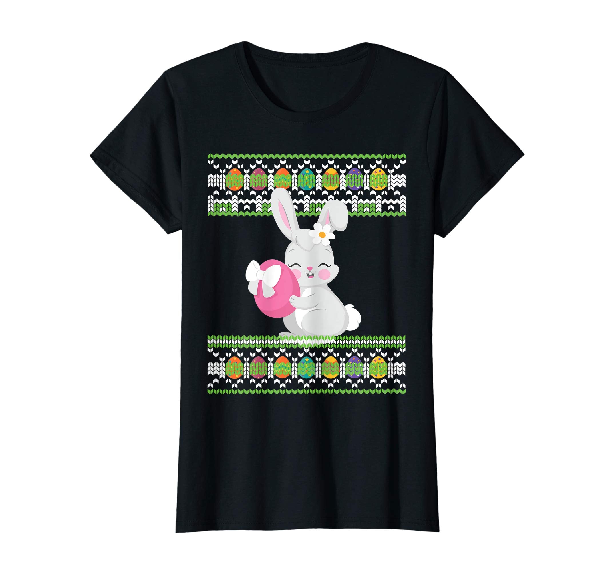 Bunny Rabbit With Big Easter Eggs Ugly Sweater Happy Shirt