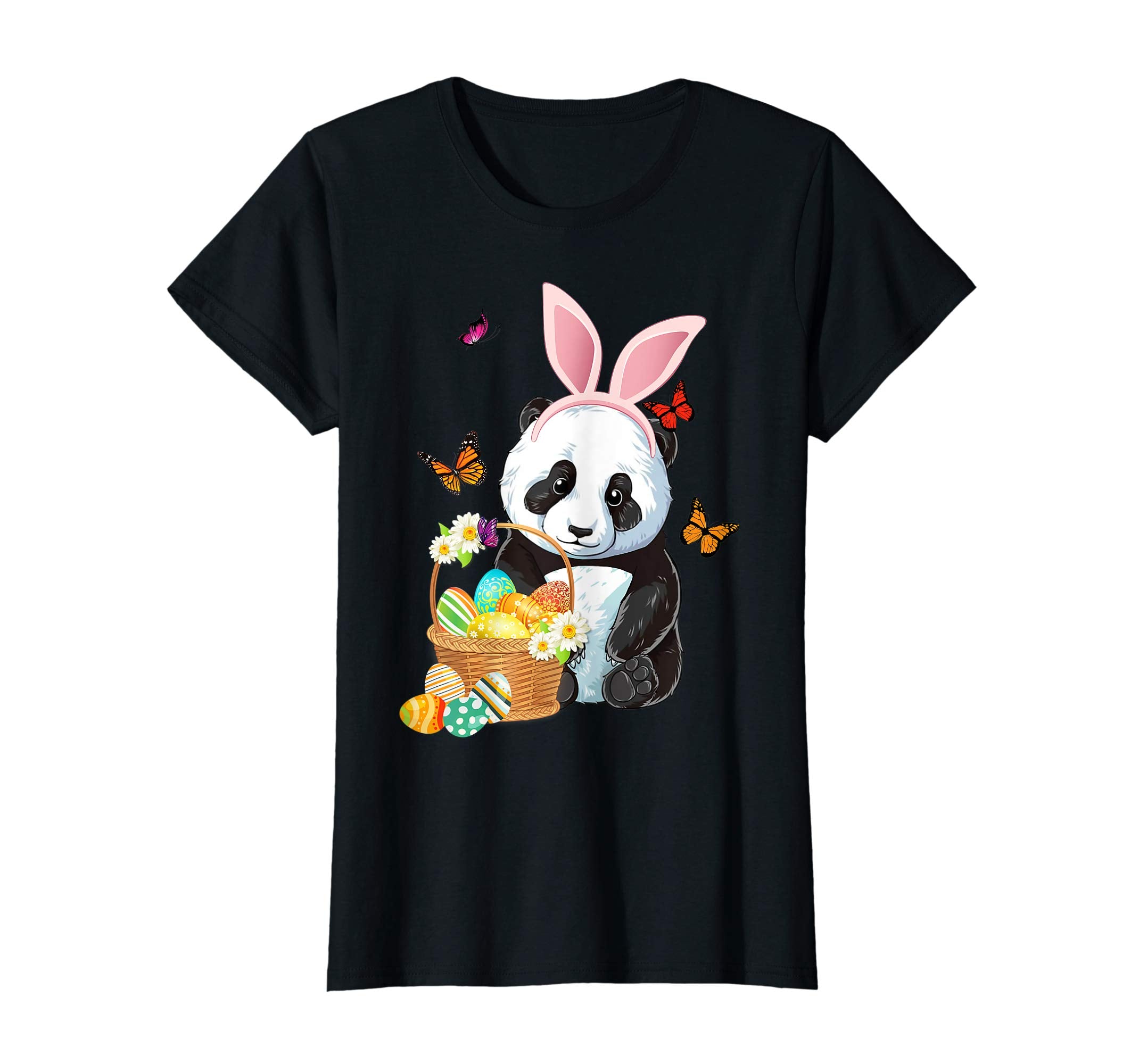 Panda Bunny Hat Rabbit Easter Eggs Shirt