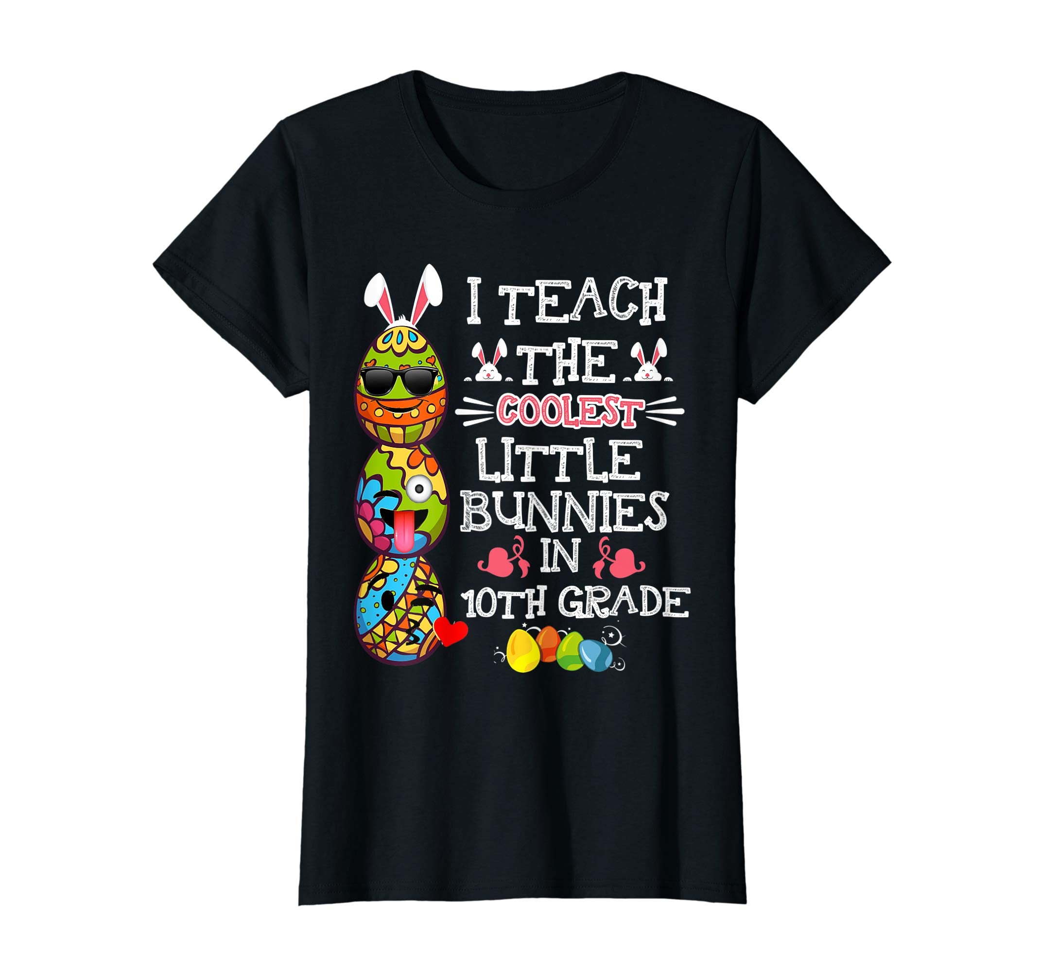 Easter 10th Grade Teacher T Shirt Easter Egg Emoji T Shirt