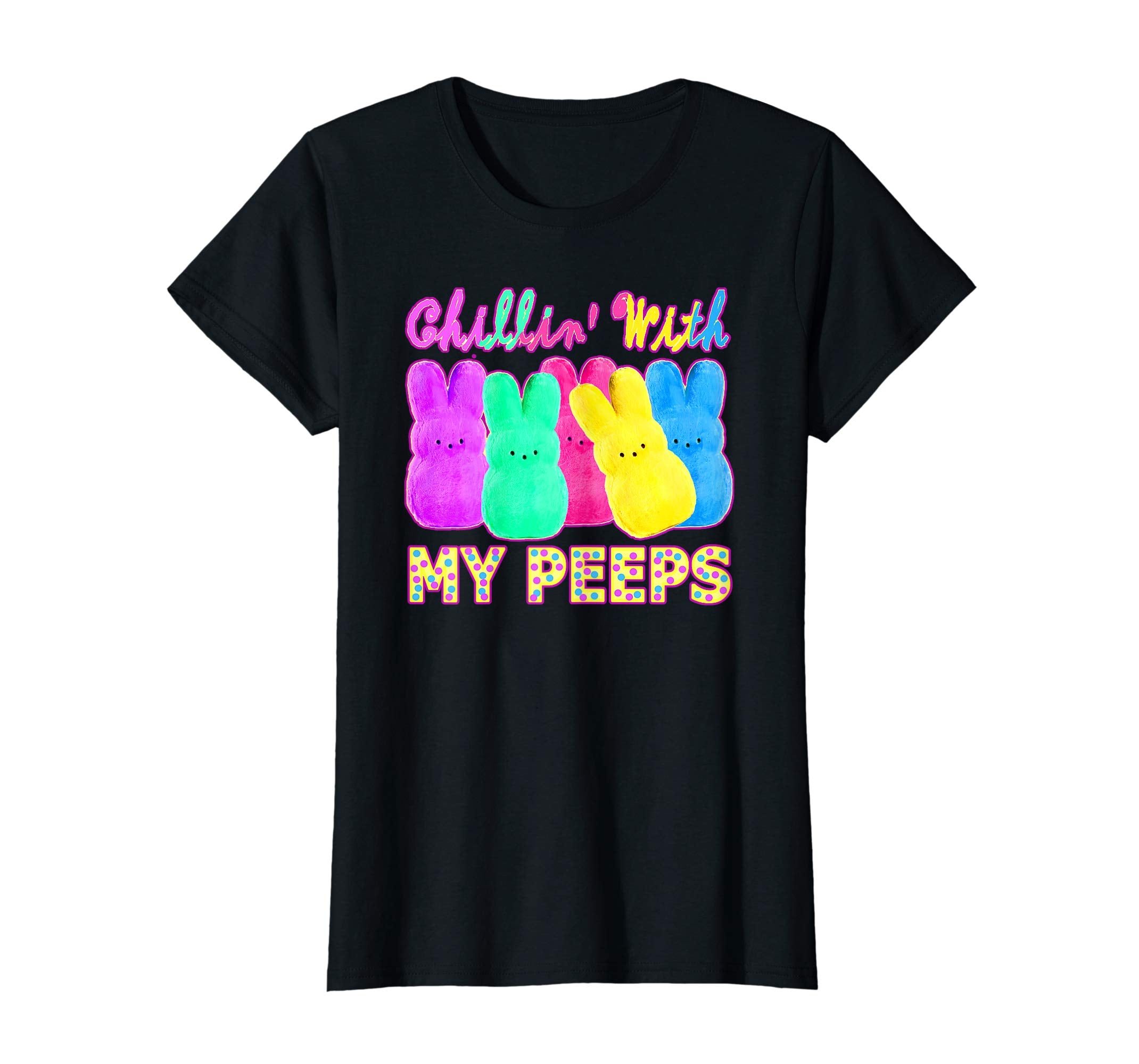 Womens Peeps Easter Candy Bunny Easter T-Shirt for Ladies