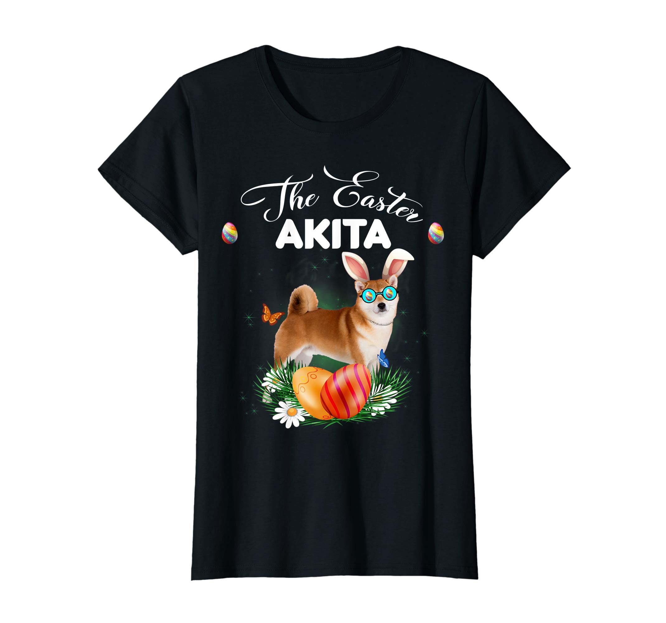 Akita Bunny Easter Day Dog Gifts T-Shirt