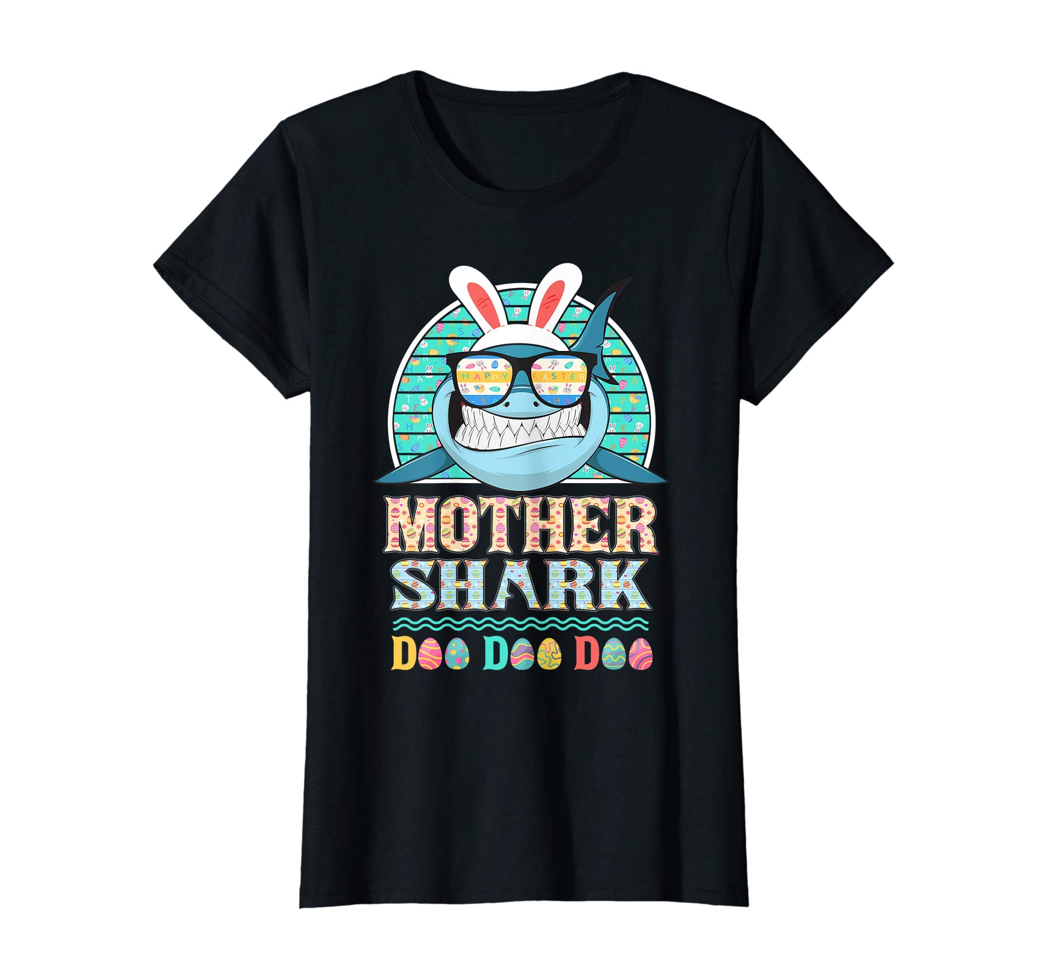 Funny Mother Shark Happy Easter Day Gift Family Shirt