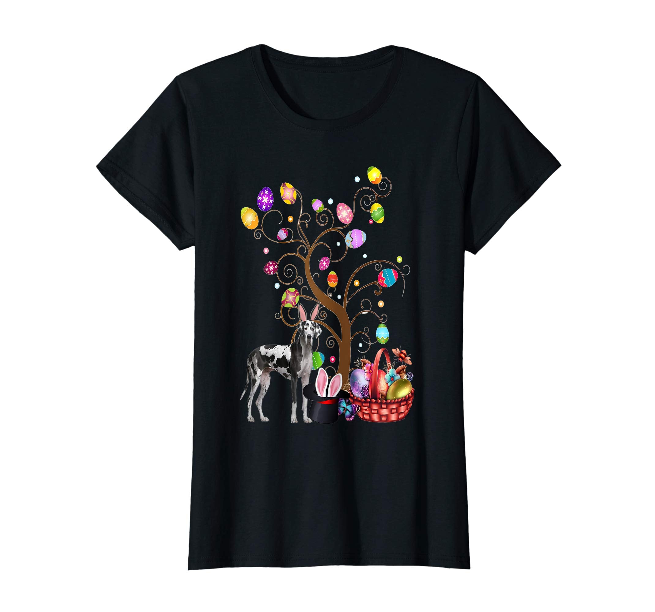 Bunny Great Dane Easter Day Hunting Egg T-Shirt Dad Mom Gift