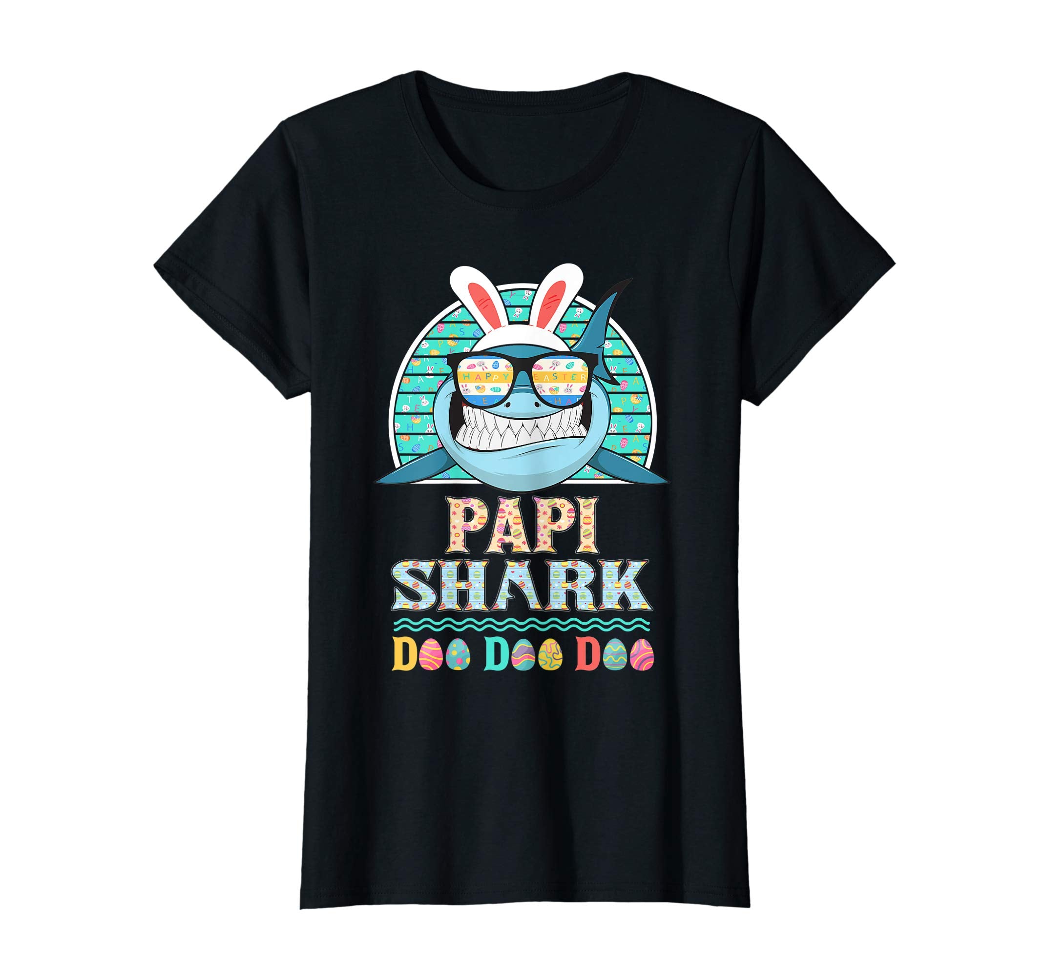 Funny Papi Shark Happy Easter Day Gift Family Shirt