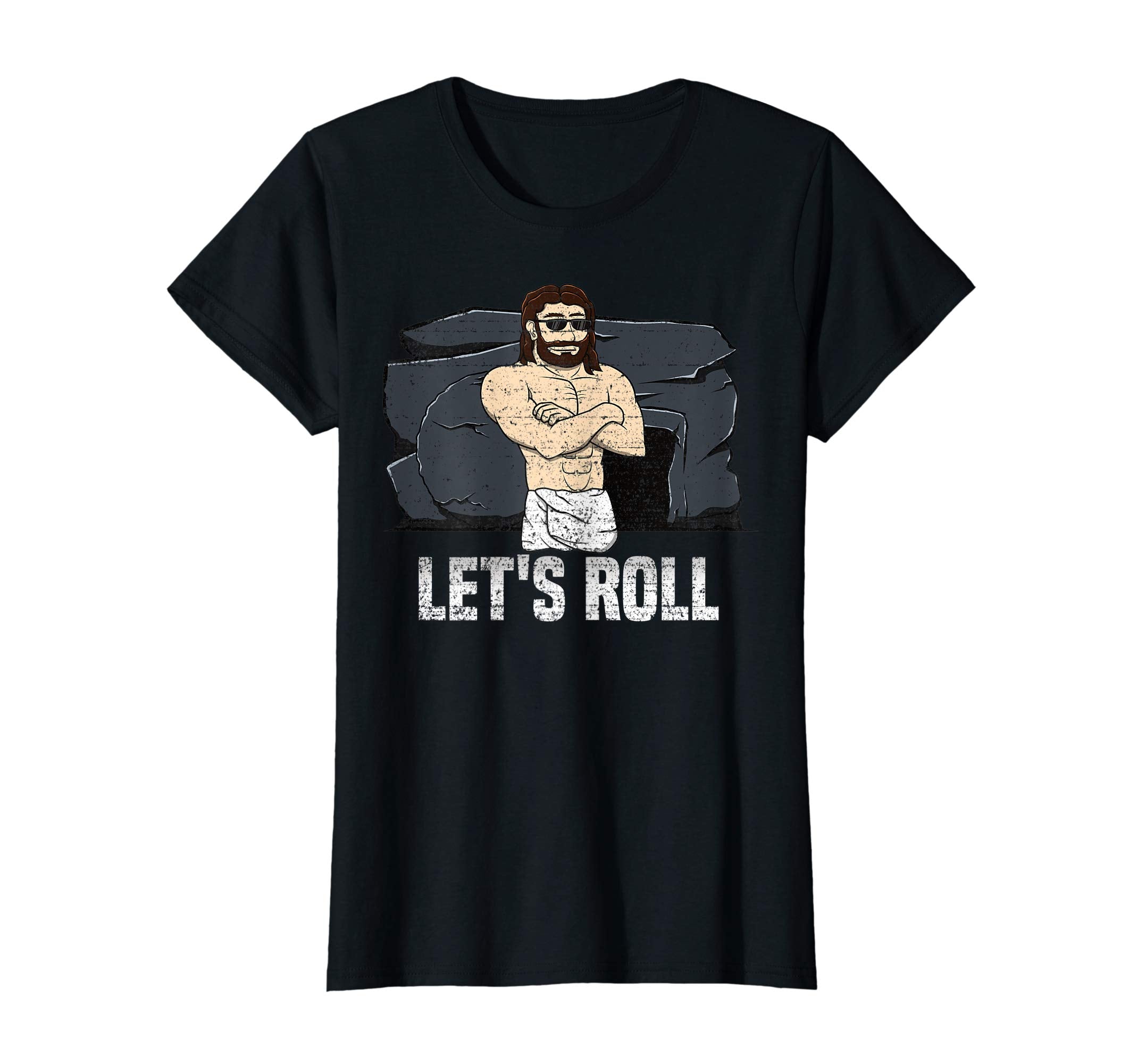 Easter Jesus T Shirt Resurrection Stone Rolling Let's Roll