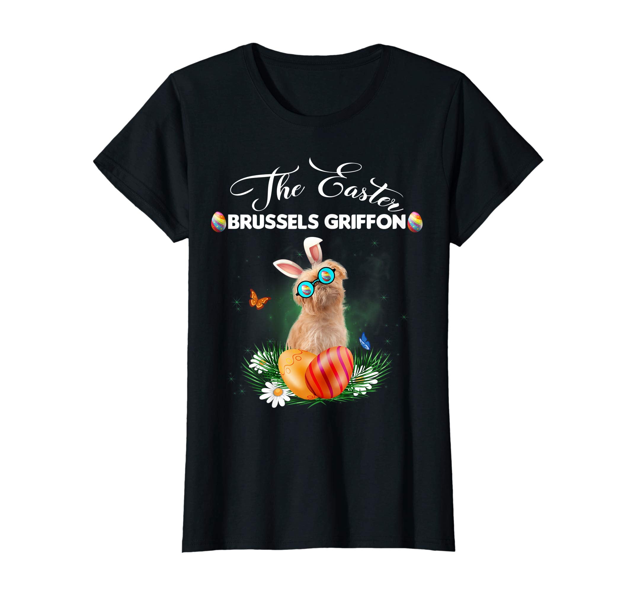 Brussels Griffon Bunny Easter Day Dog Gifts T-Shirt