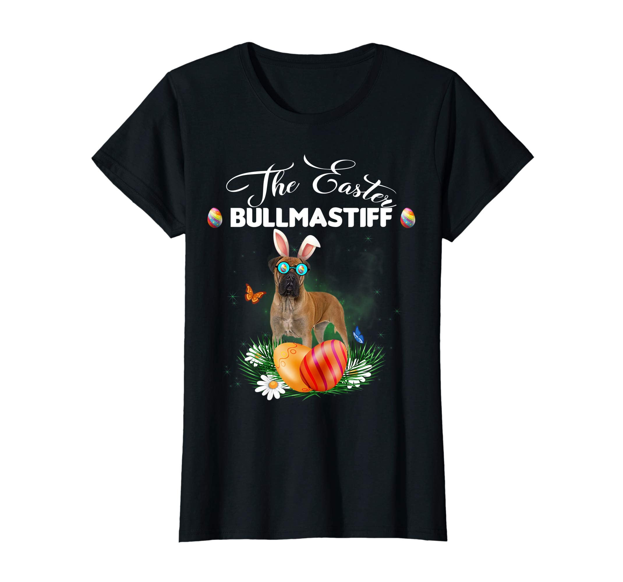 Bullmastiff Bunny Easter Day Dog Gifts T-Shirt