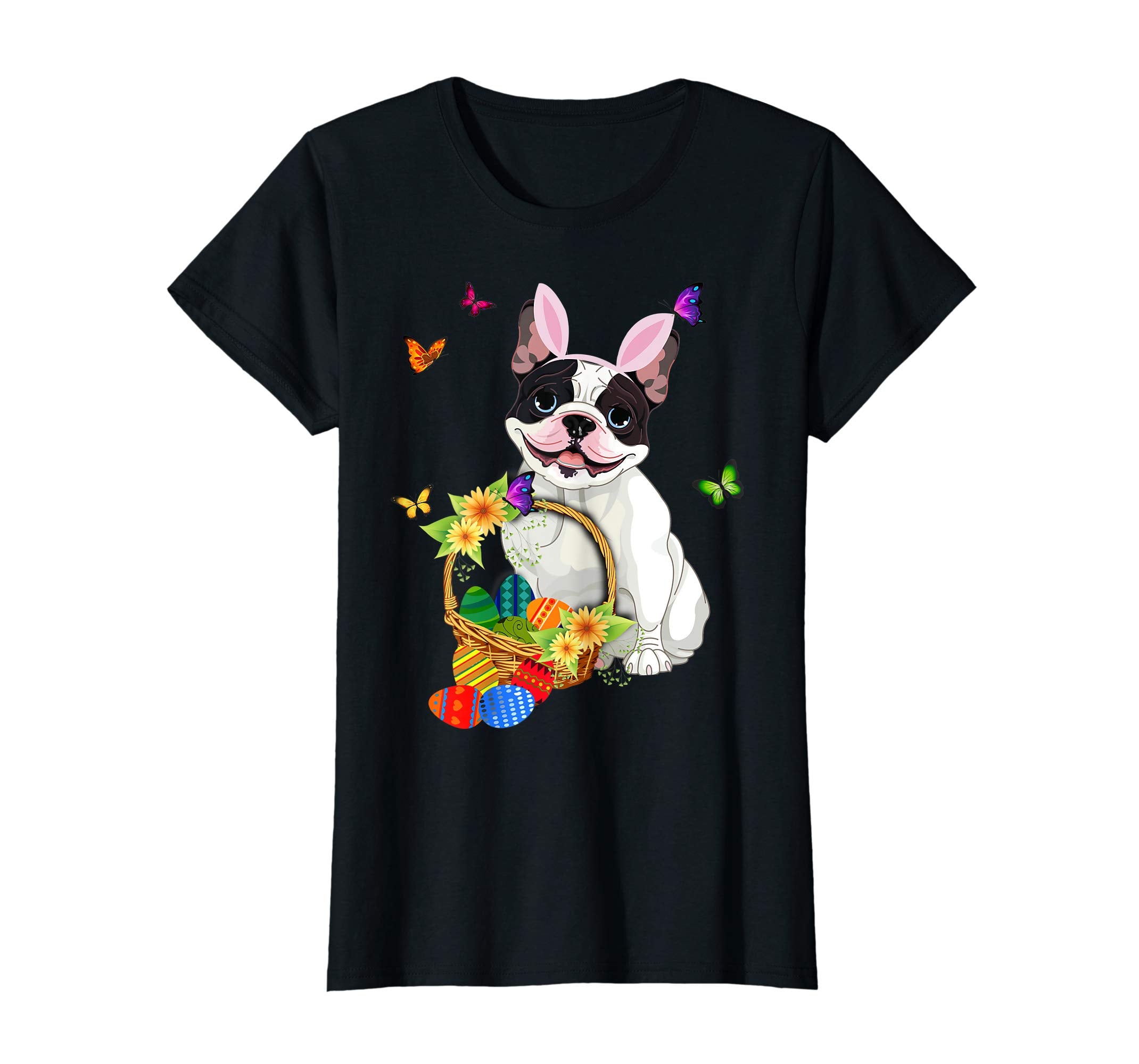 French Bulldog Bunny Hat Rabbit Easter Eggs Shirt